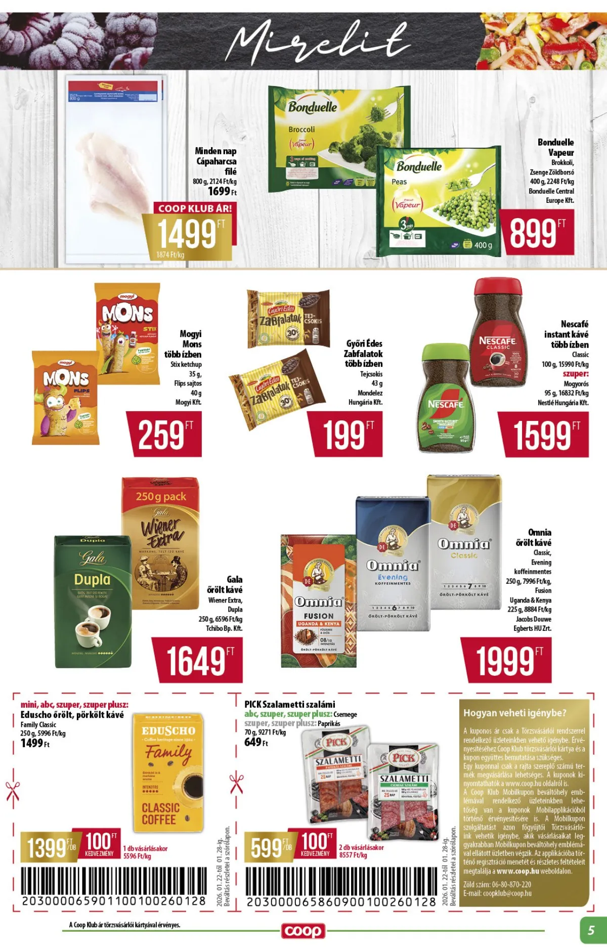 Coop akciós újság Alföld 01.22–01.28 – 5. oldal