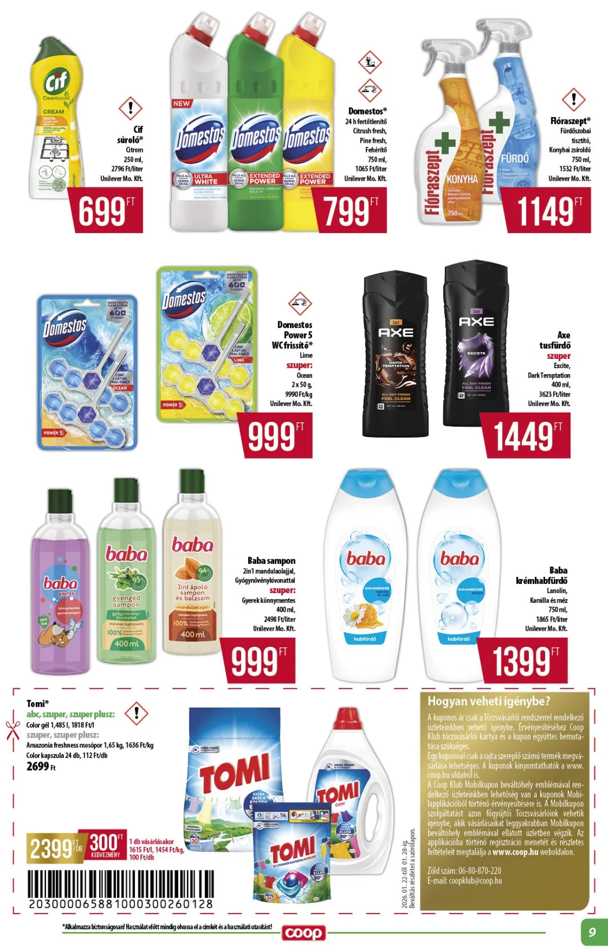 Coop akciós újság Alföld 01.22–01.28 – 9. oldal