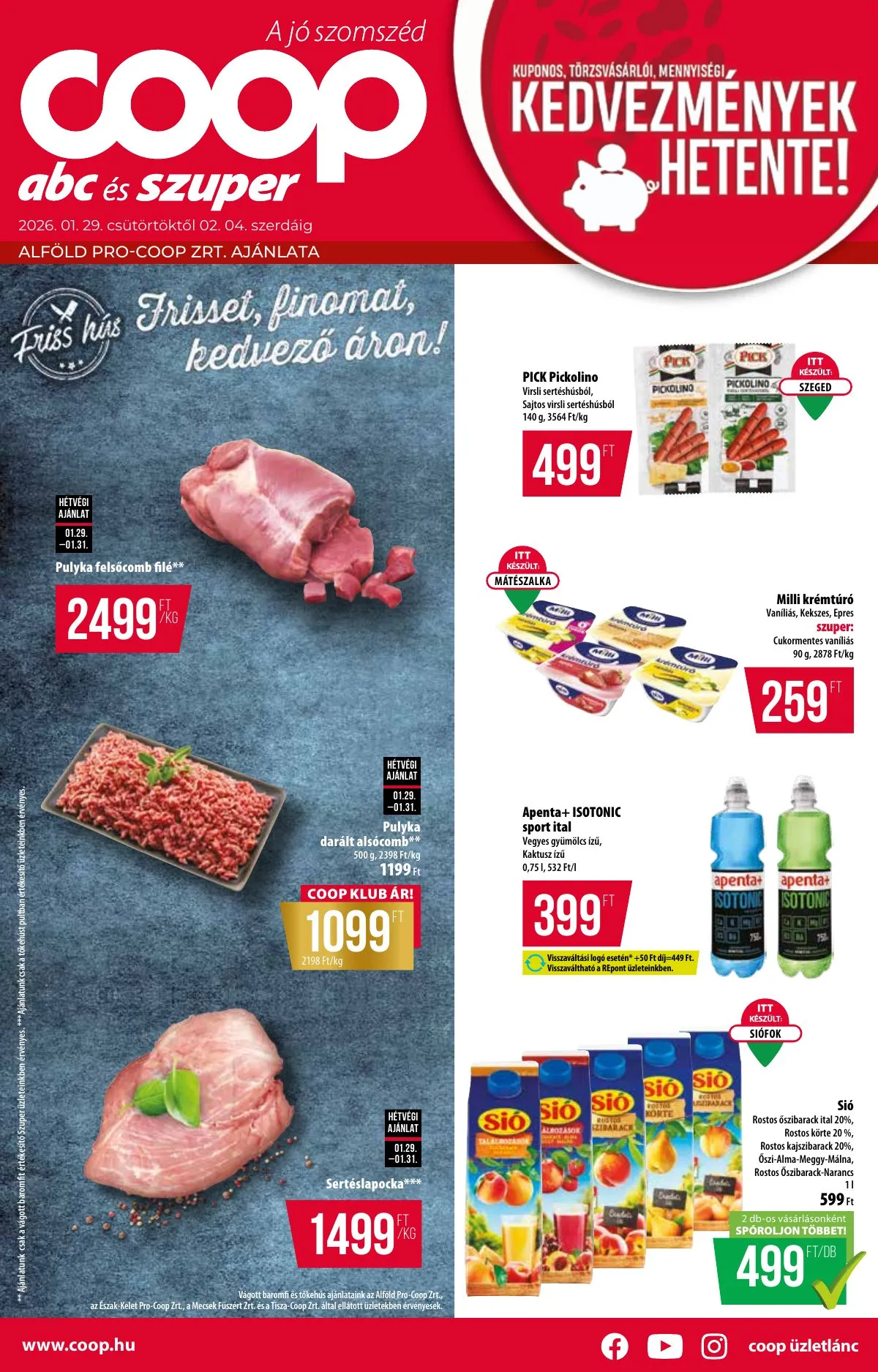 Coop akciós újság Alföld 01.29–02.04