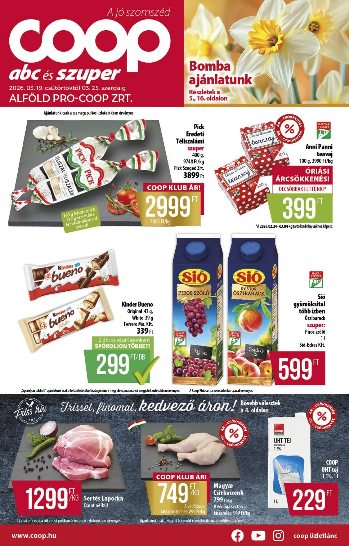 Coop akciós újság Alföld 03.19–03.25
