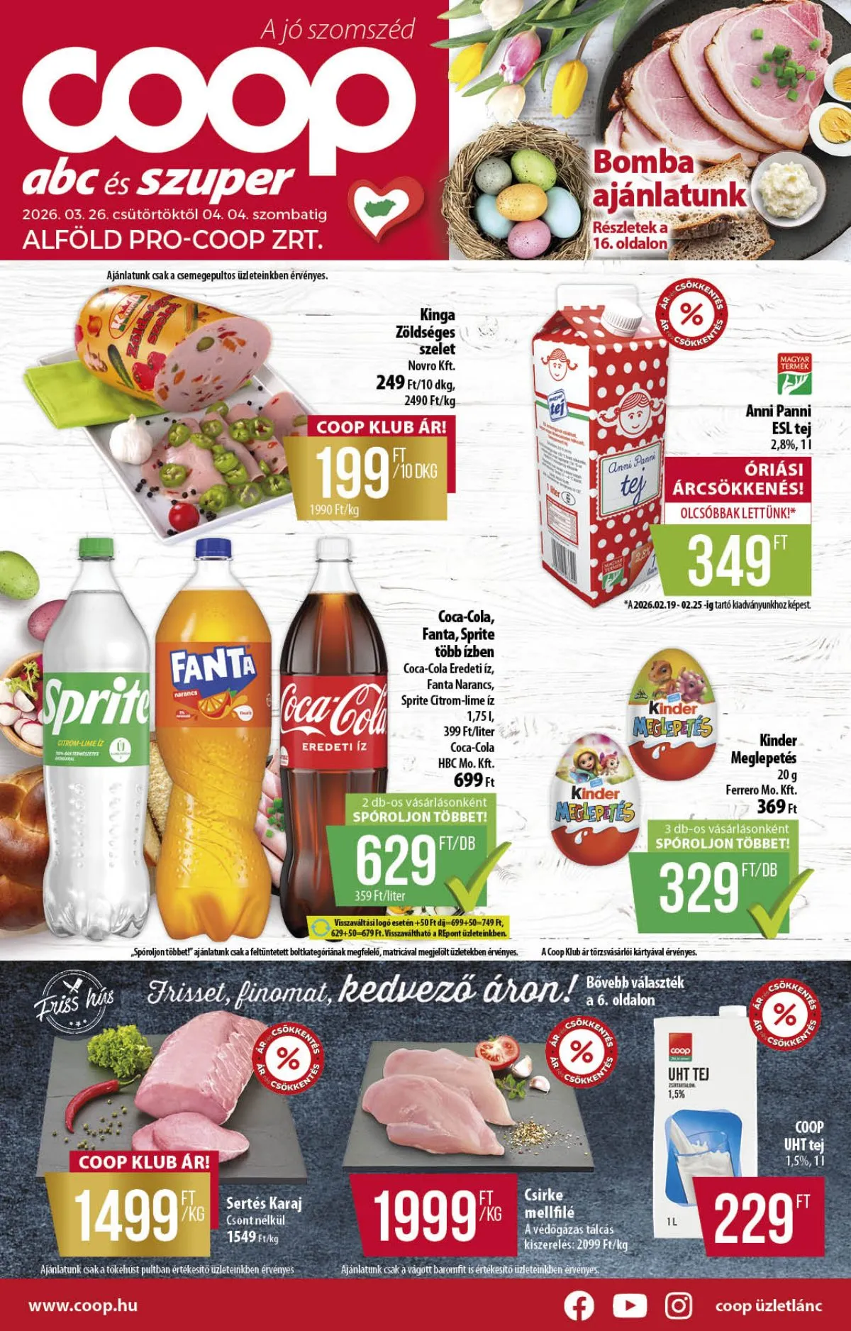 Coop akciós újság Alföld 03.26–04.04