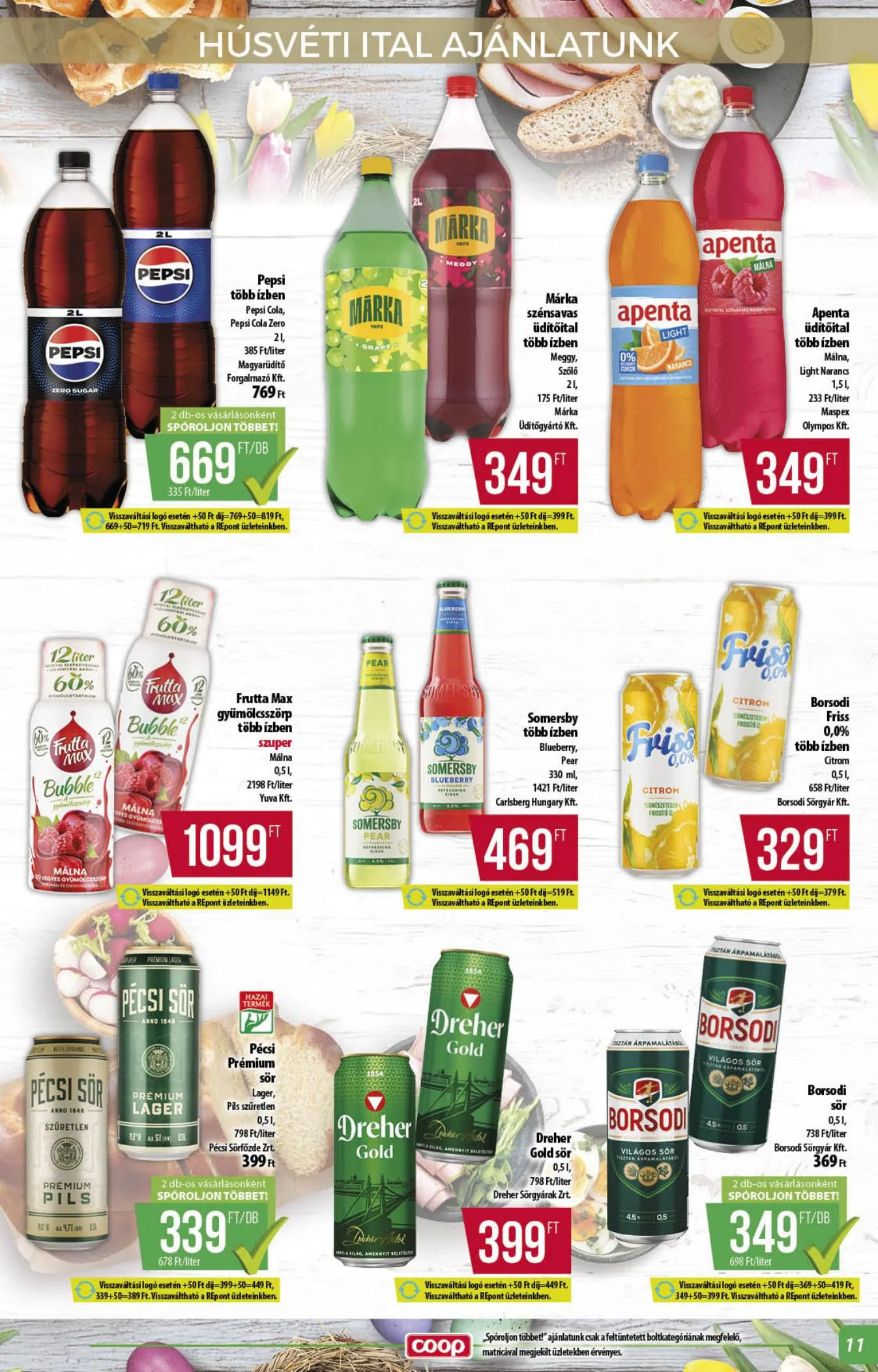 Coop akciós újság Alföld 03.26–04.04 – 11. oldal