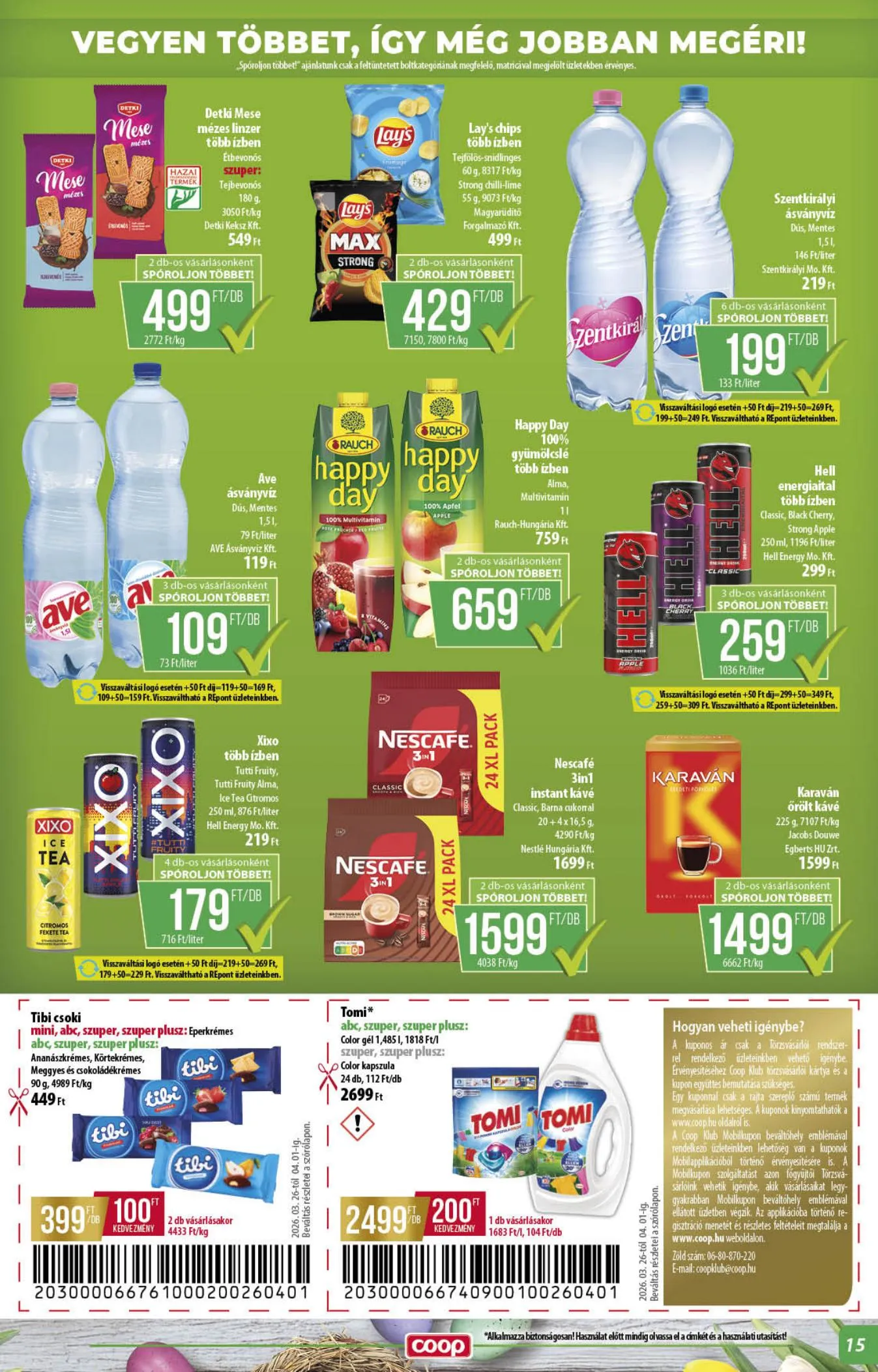 Coop akciós újság Alföld 03.26–04.04 – 15. oldal