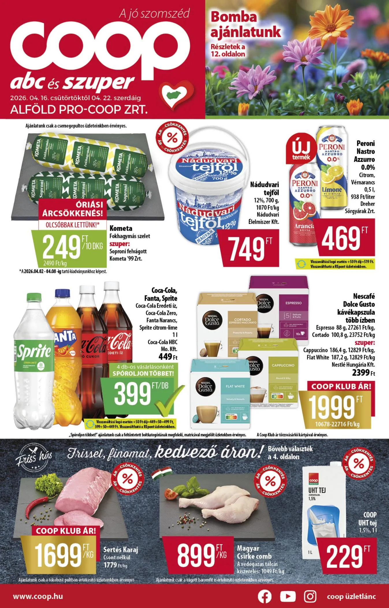 Coop akciós újság Alföld 04.16–04.22