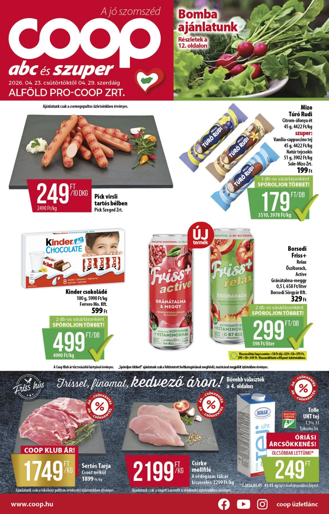 Coop akciós újság Alföld 04.23–04.29