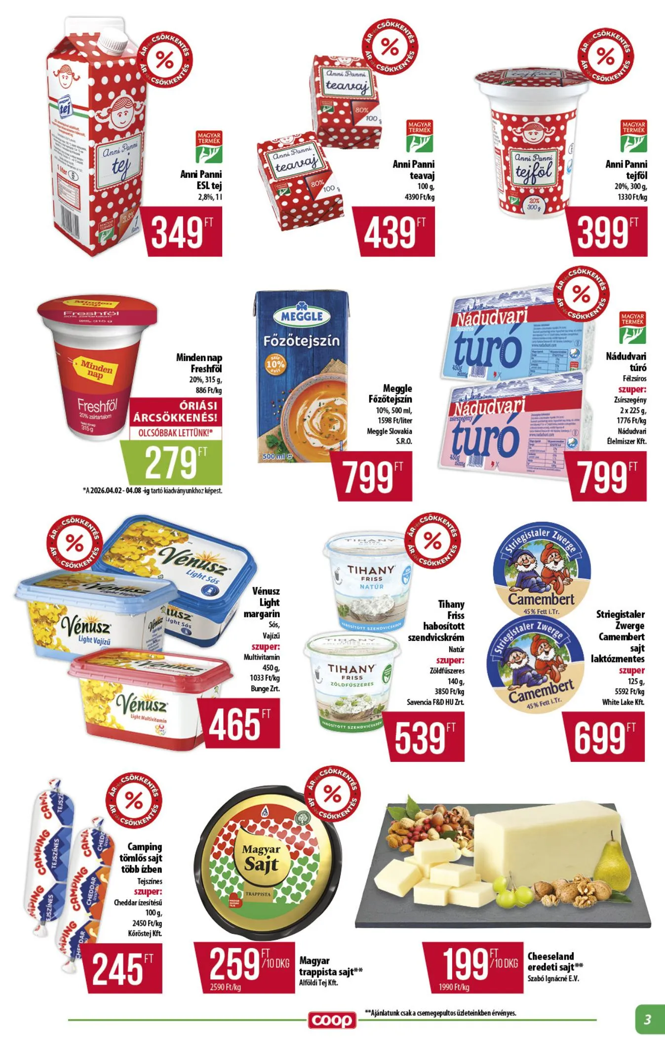 Coop akciós újság Alföld 04.23–04.29 – 3. oldal