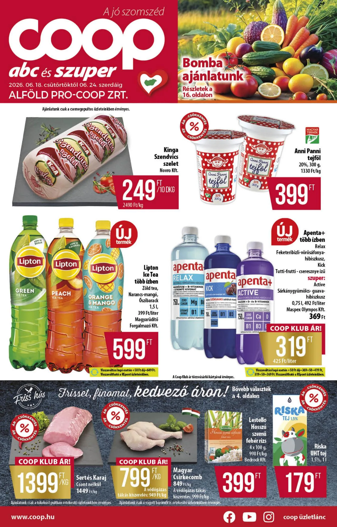 Coop akciós újság Alföld 06.18–06.24