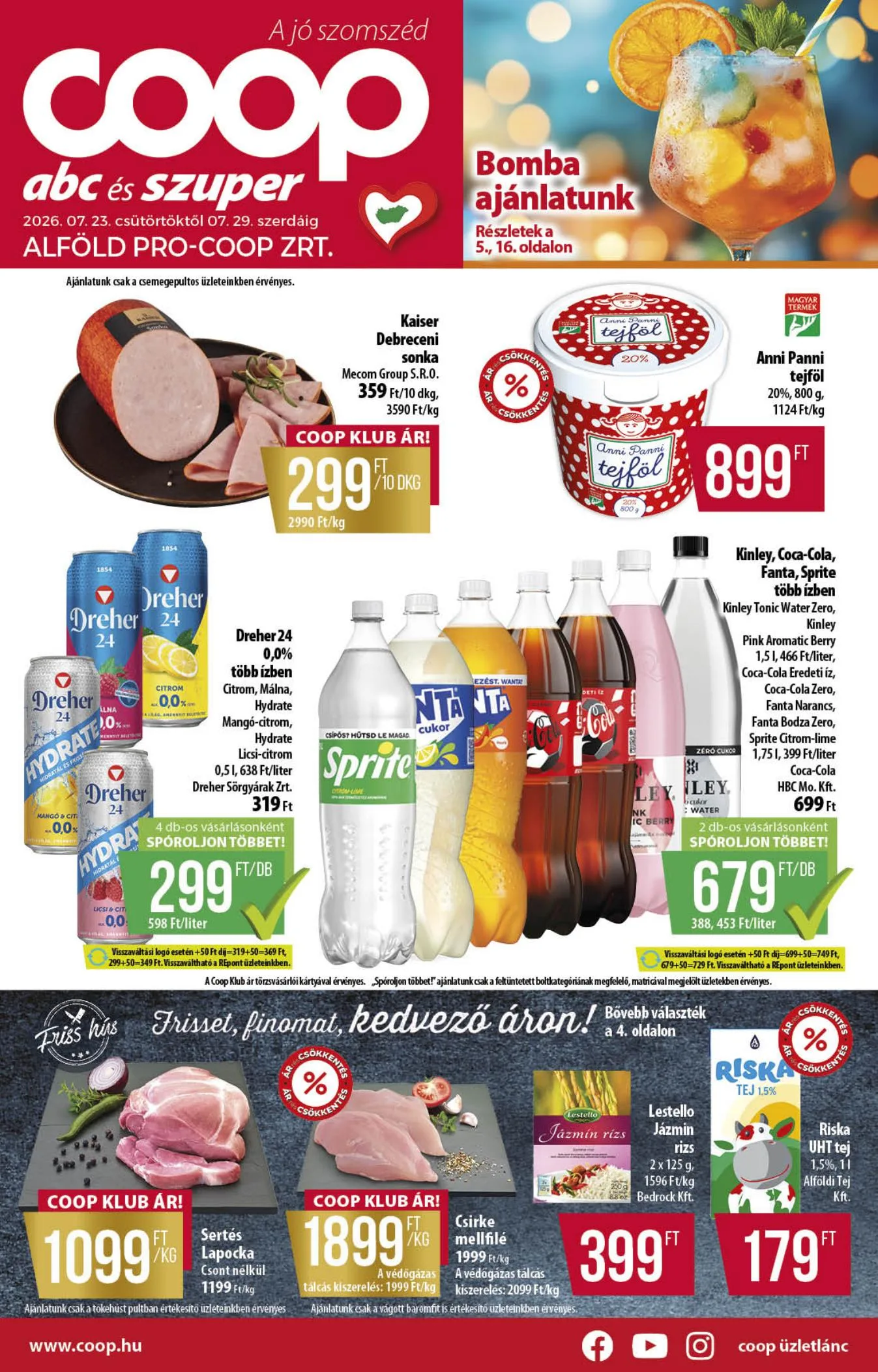 Coop akciós újság Alföld 07.23–07.29