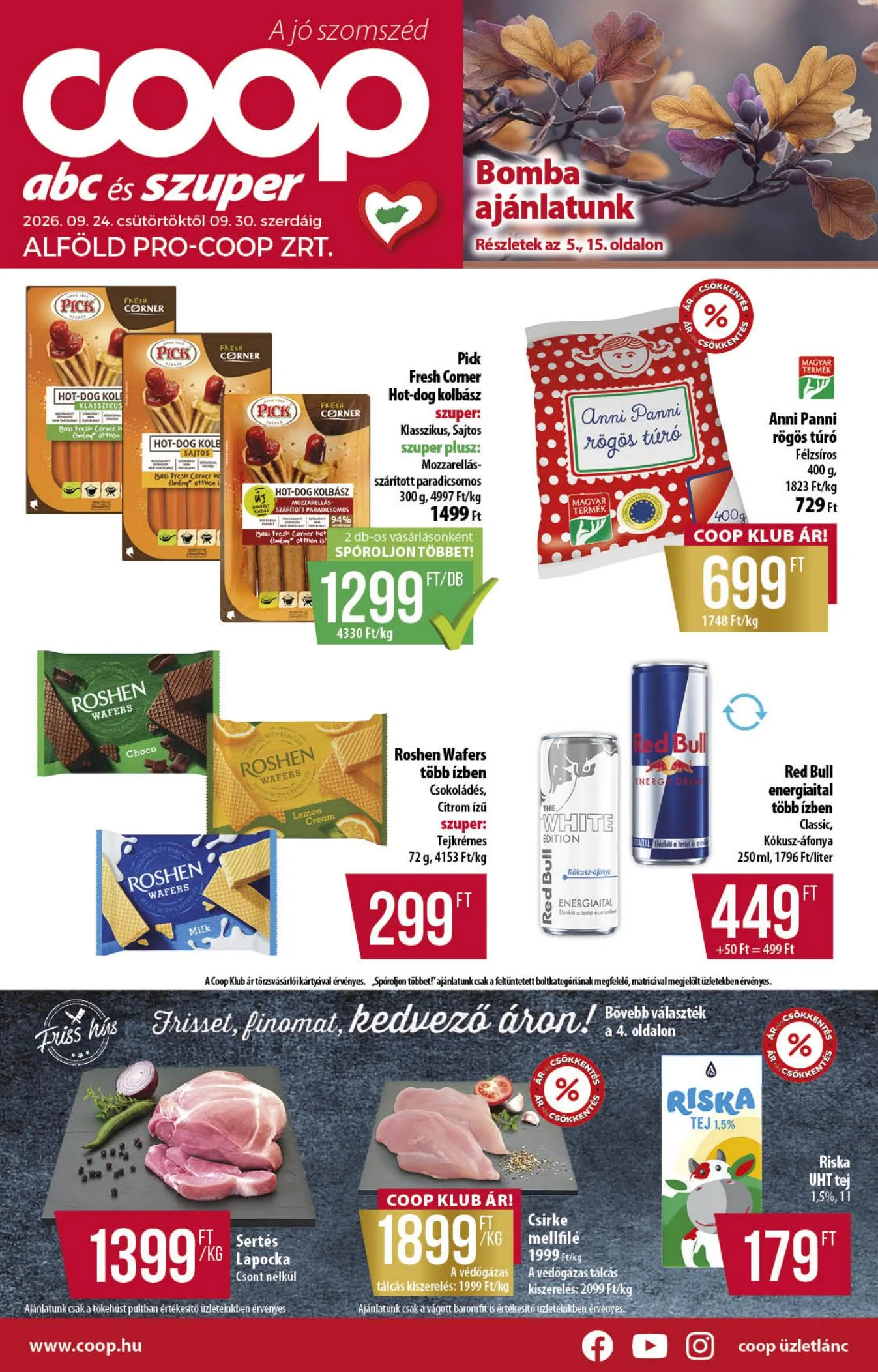 Coop akciós újság Alföld 09.24–09.30