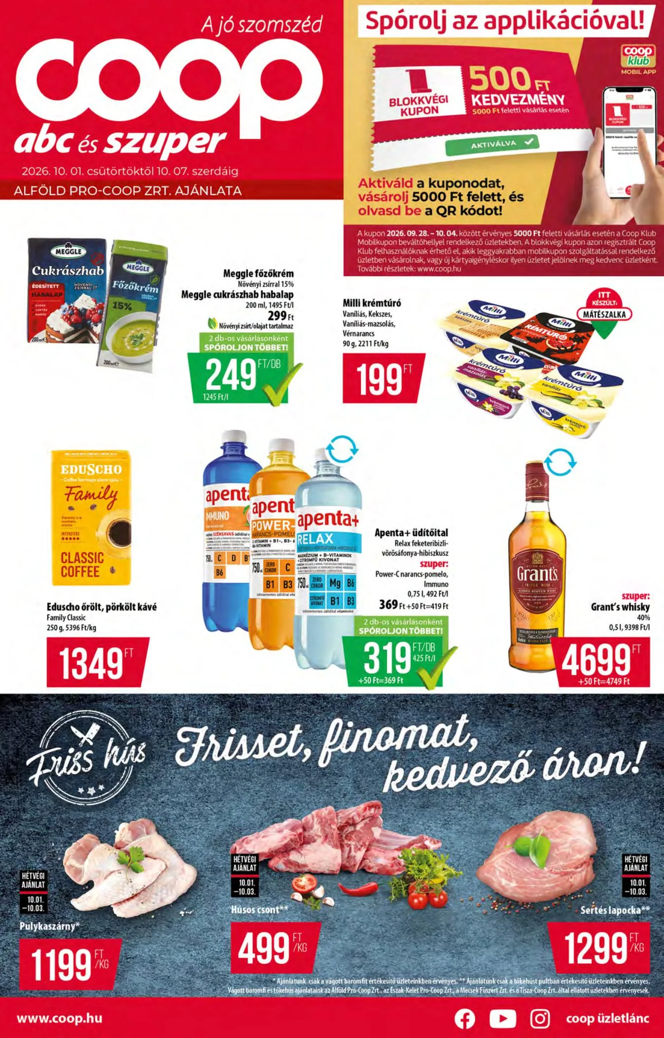 Coop akciós újság Alföld 10.01–10.07