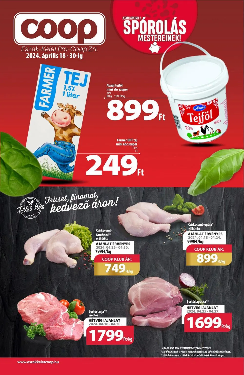 Coop akciós újság Észak-Kelet 04.18–04.30