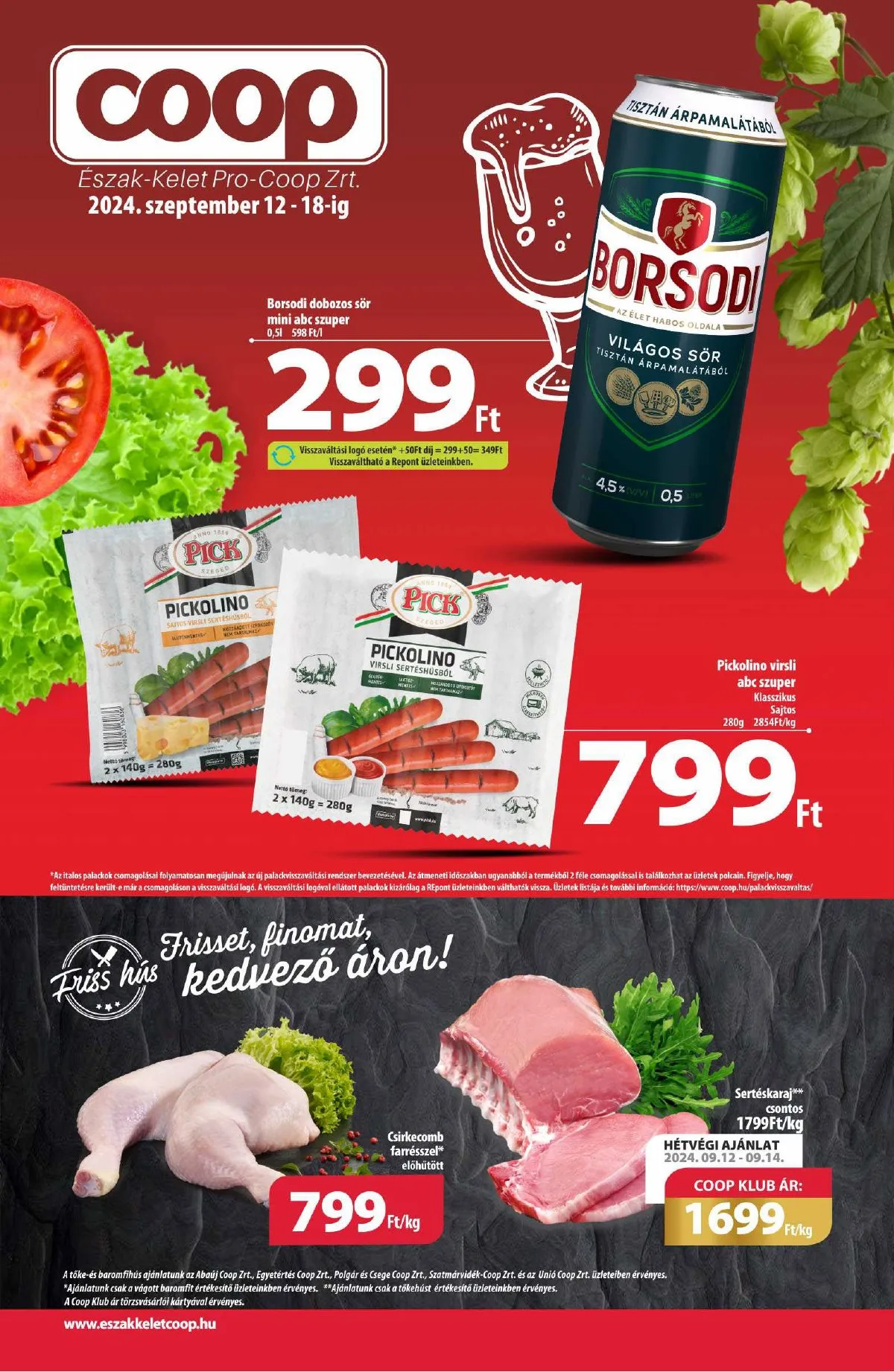 Coop akciós újság Észak-Kelet 09.12–09.18