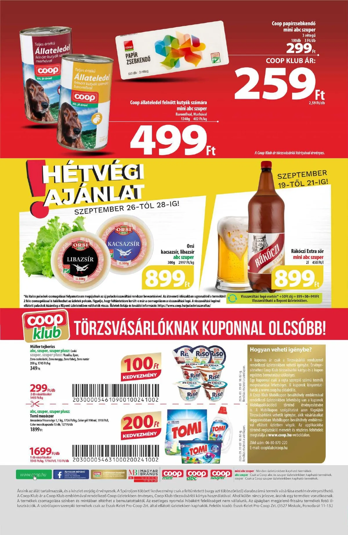 Coop akciós újság Észak-Kelet 09.19–10.02 – 12. oldal