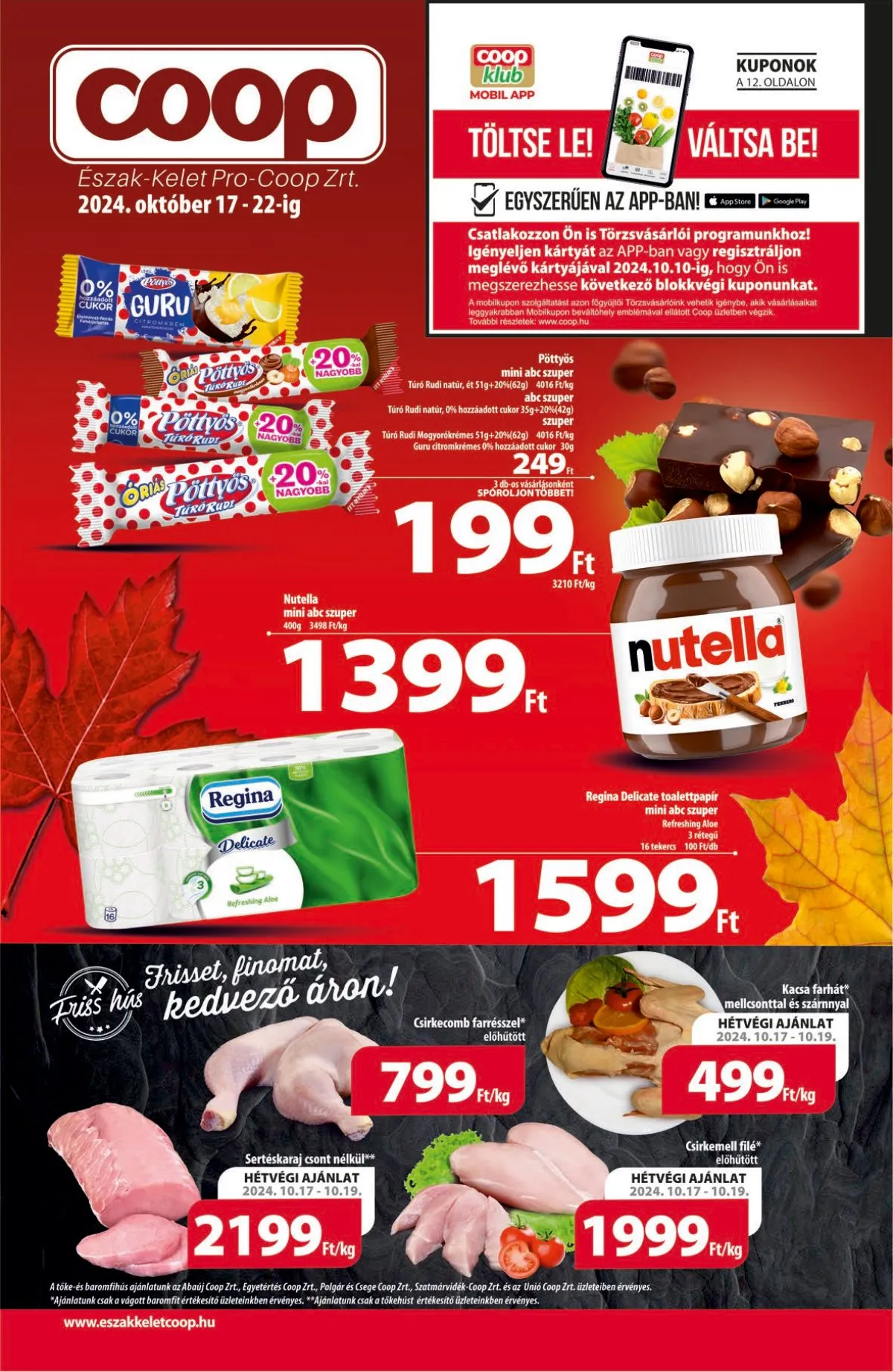 Coop akciós újság Észak-Kelet 10.17–10.22
