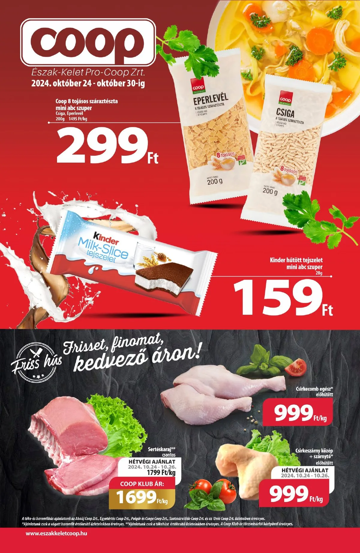 Coop akciós újság Észak-Kelet 10.24–10.30
