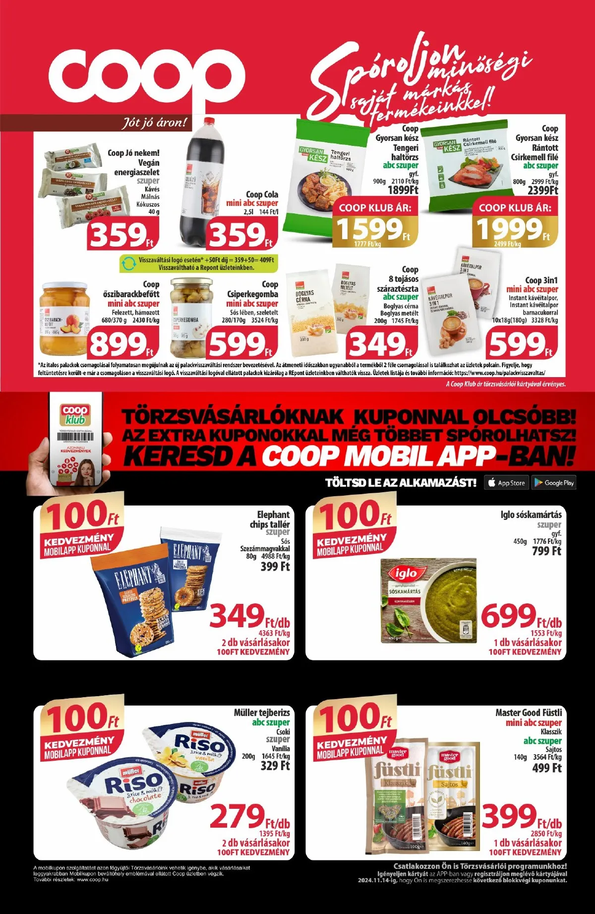 Coop akciós újság Észak-Kelet 11.21–11.27 – 10. oldal