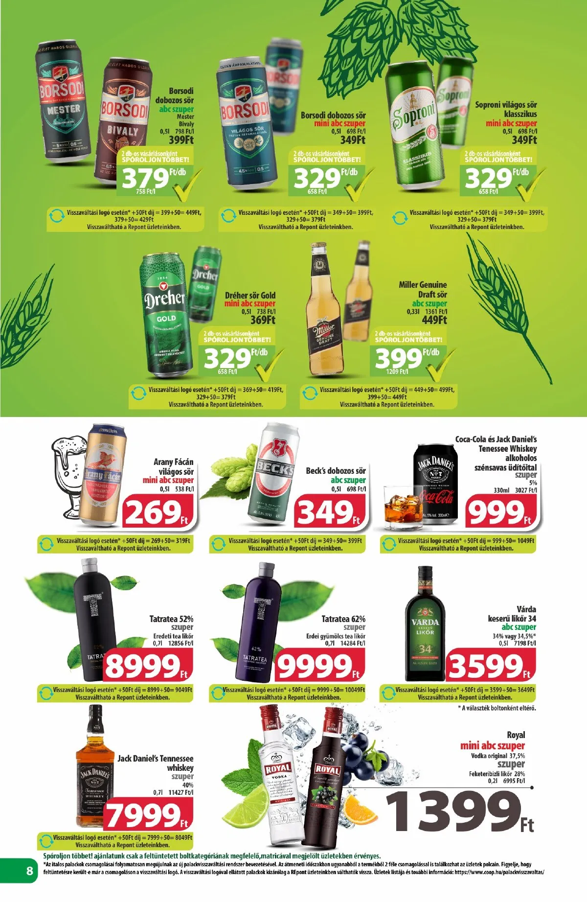 Coop akciós újság Észak-Kelet 11.21–11.27 – 8. oldal