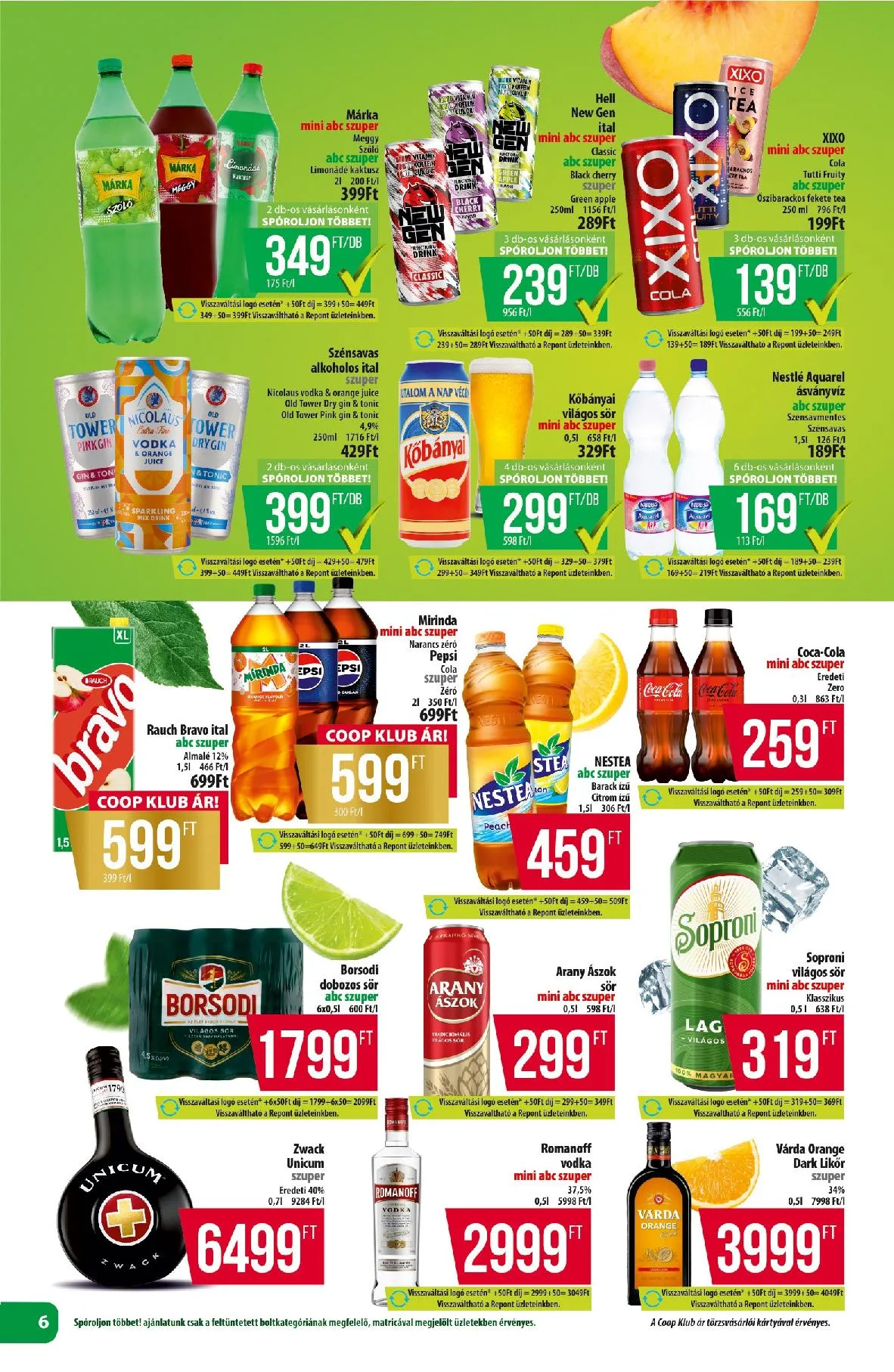Coop akciós újság Észak kelet 08.21–08.27 – 6. oldal