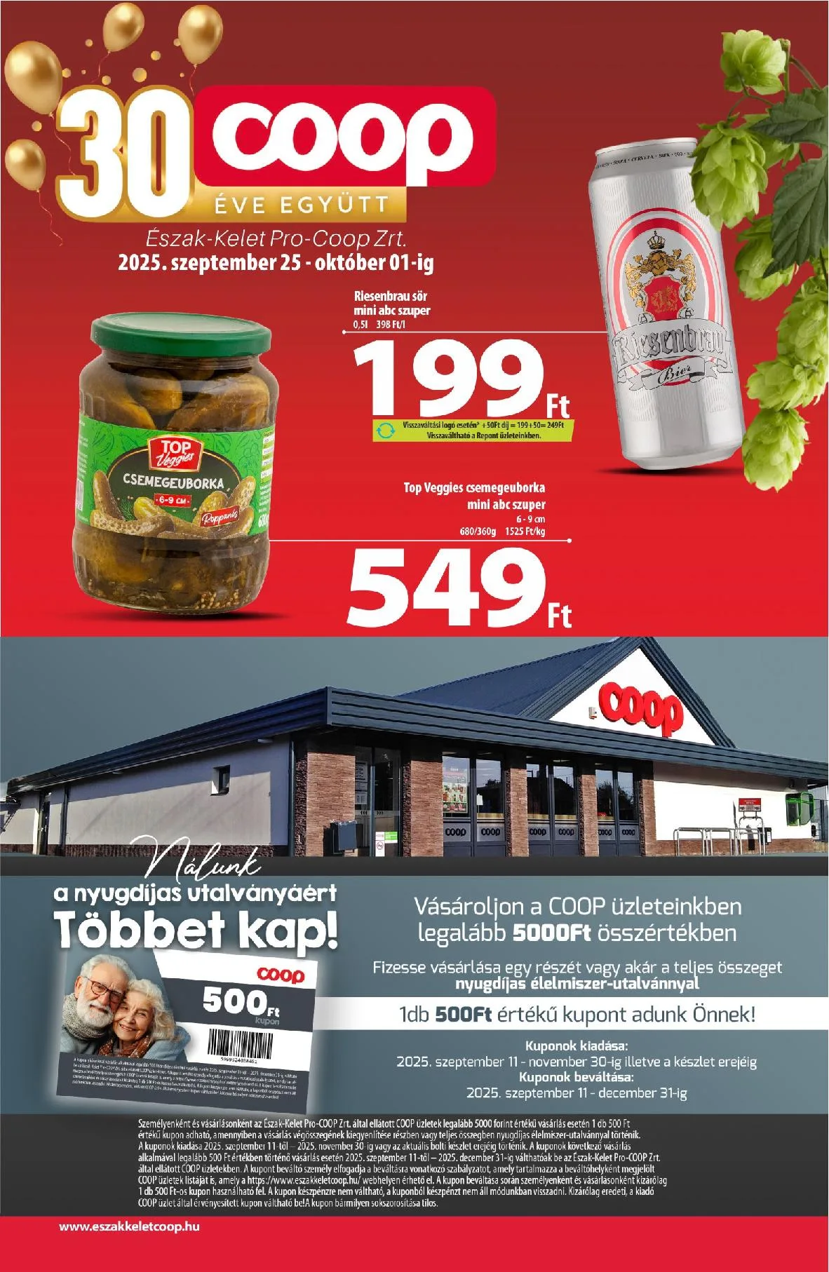 Coop akciós újság Észak kelet 09.25–10.01