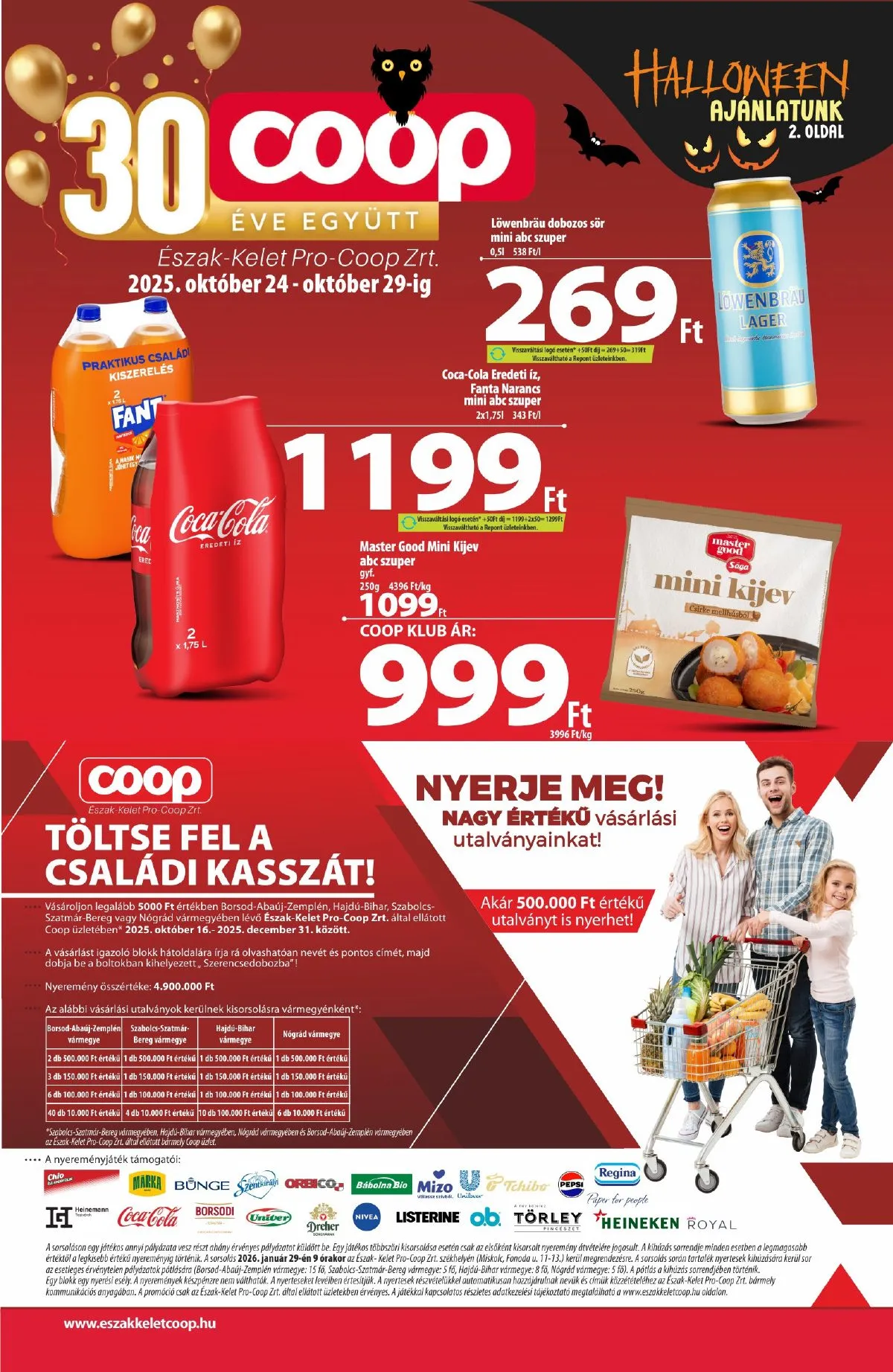 Coop akciós újság Észak-Kelet 10.24–10.29