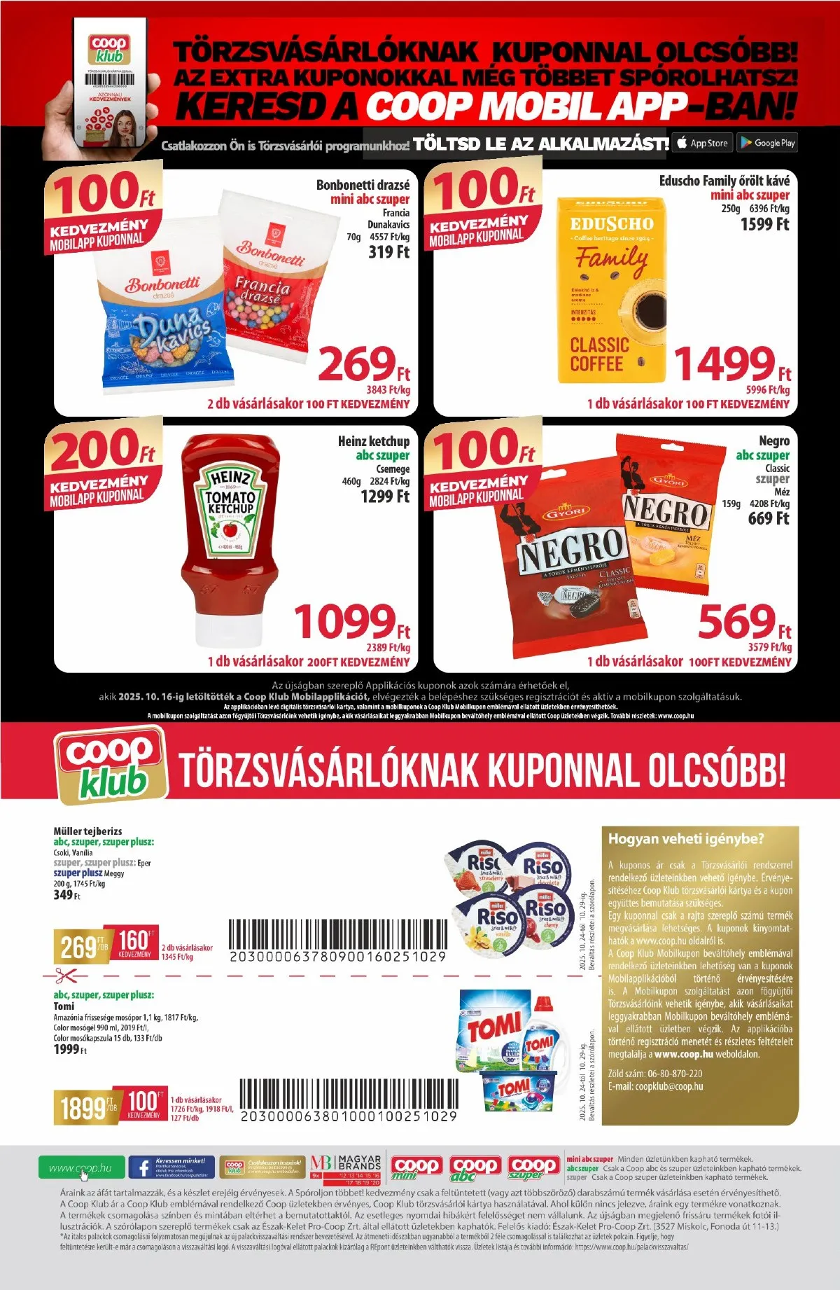 Coop akciós újság Észak-Kelet 10.24–10.29 – 12. oldal