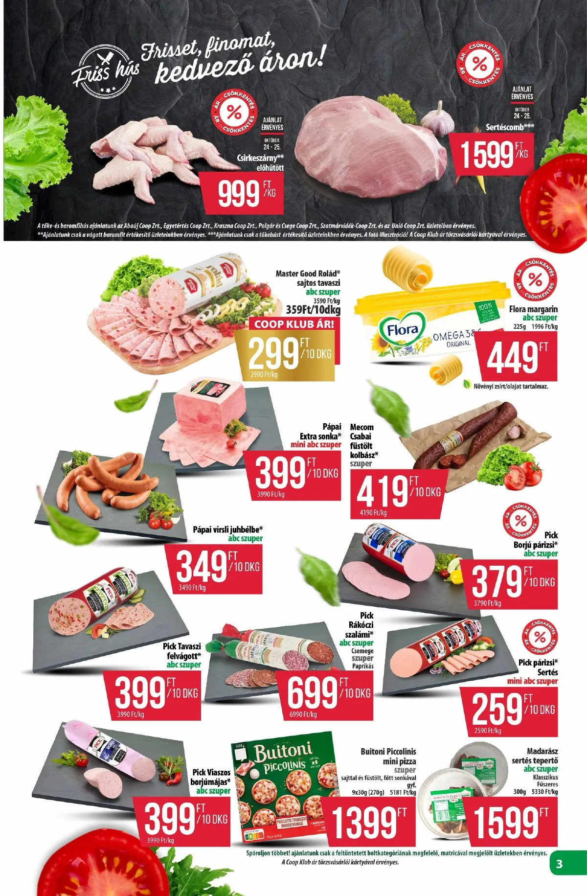 Coop akciós újság Észak-Kelet 10.24–10.29 – 3. oldal