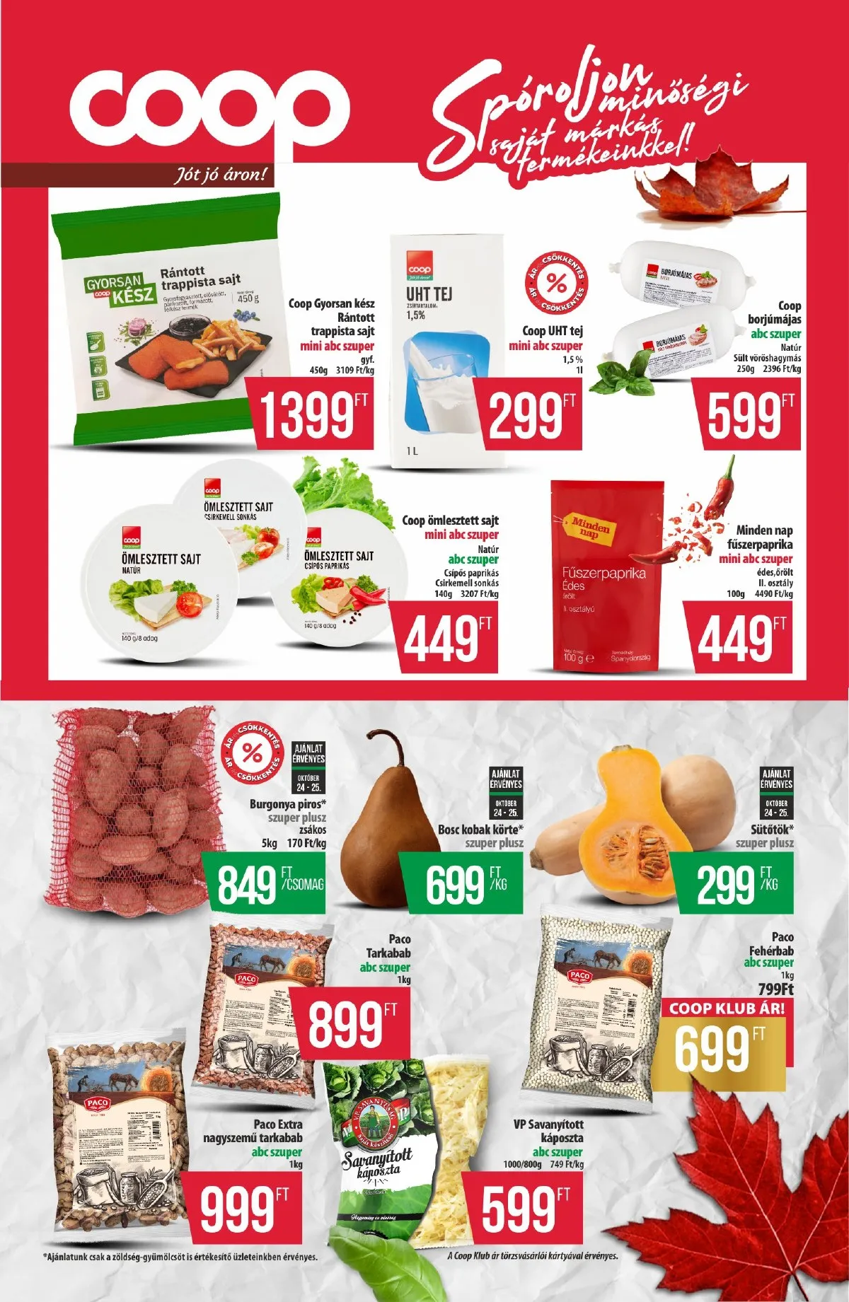 Coop akciós újság Észak-Kelet 10.24–10.29 – 8. oldal
