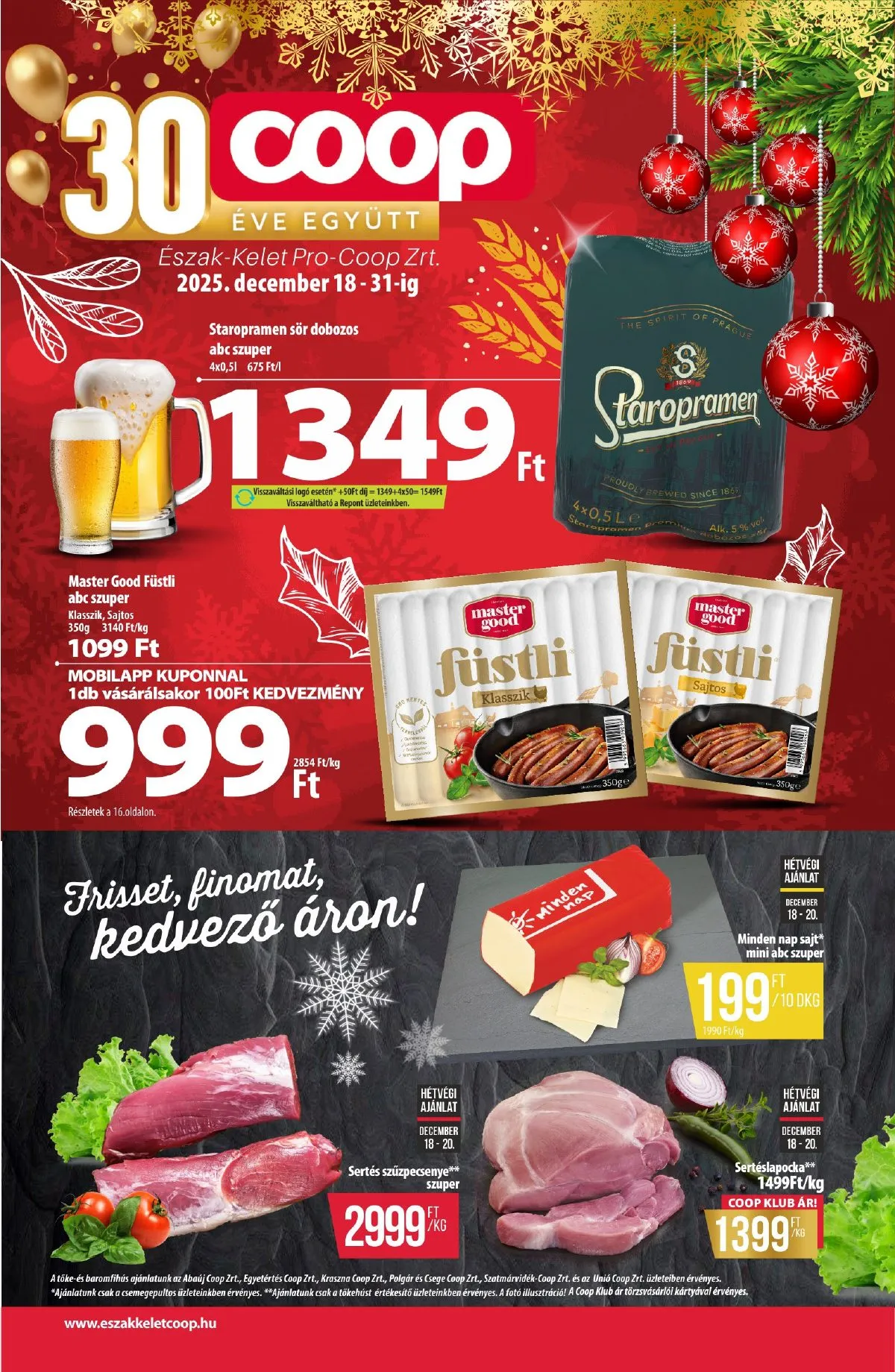 Coop akciós újság Észak-Kelet 12.18–12.31