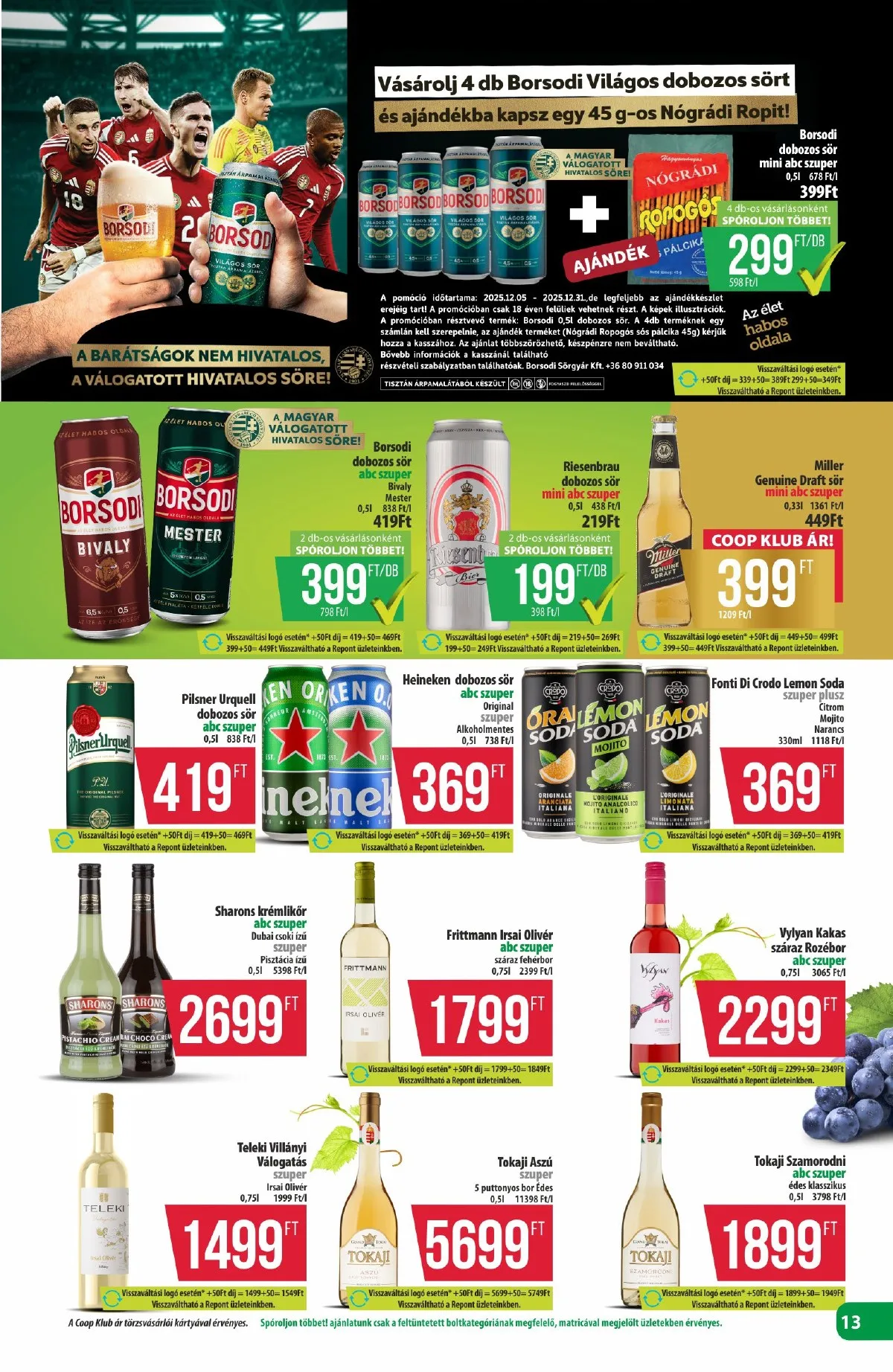 Coop akciós újság Észak-Kelet 12.18–12.31 – 13. oldal
