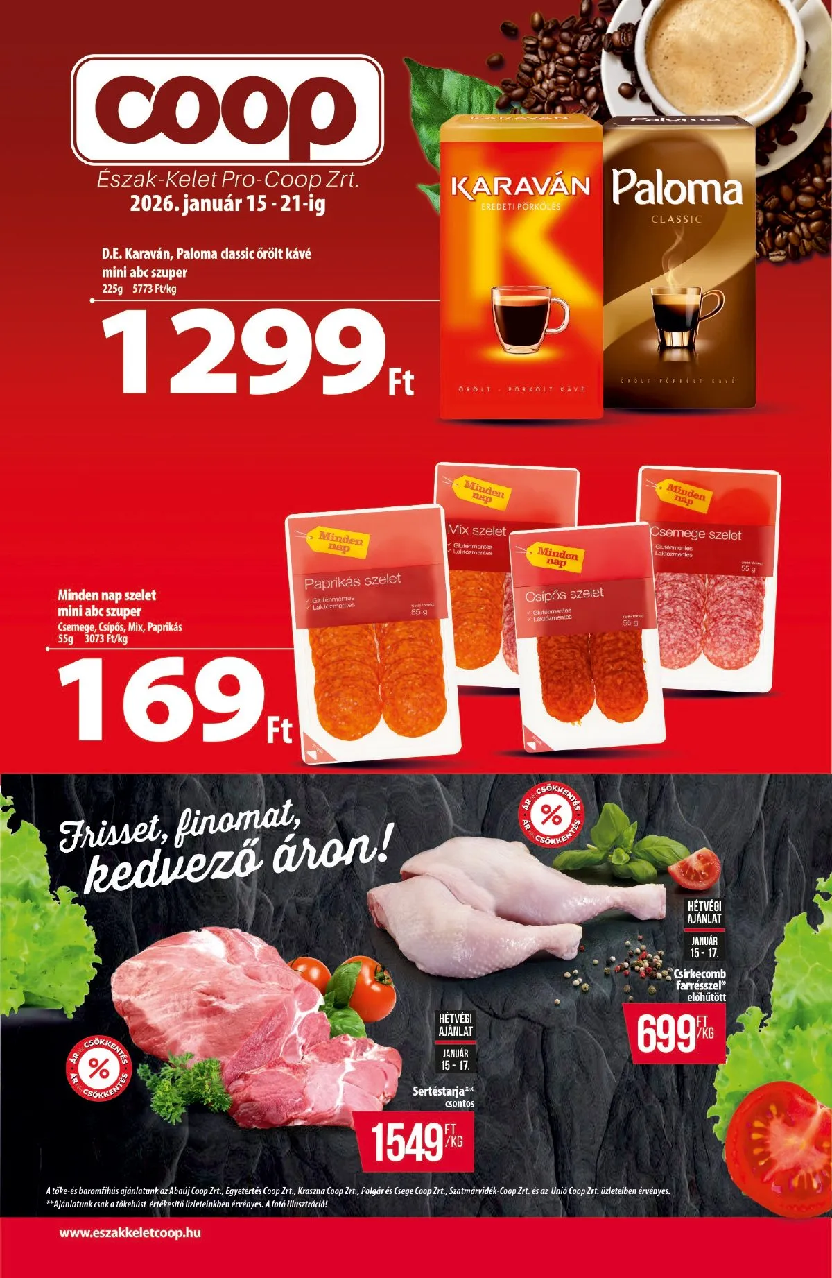 Coop akciós újság Észak-Kelet 01.15–01.21