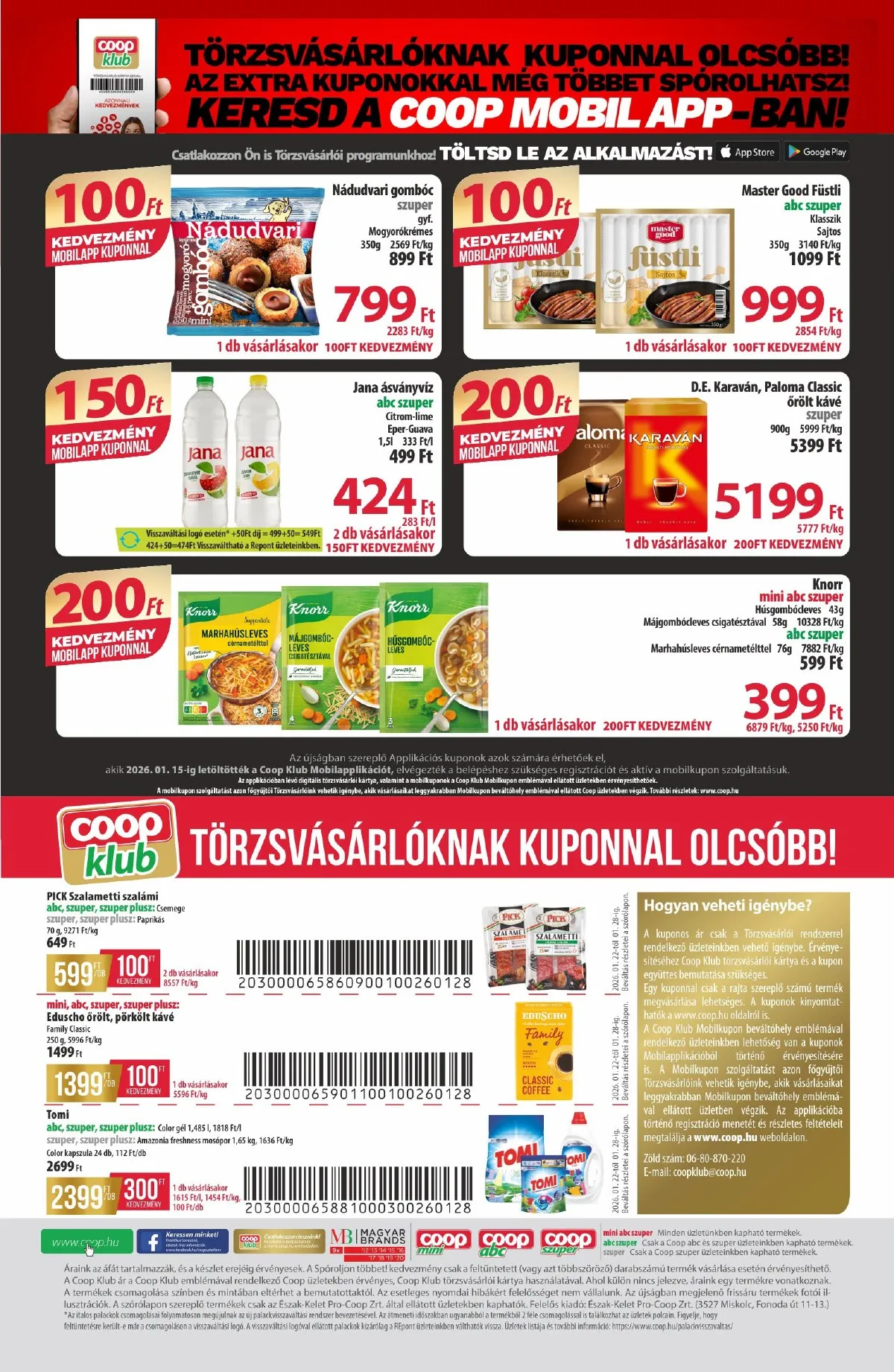 Coop akciós újság Észak-Kelet 01.22–01.28 – 12. oldal