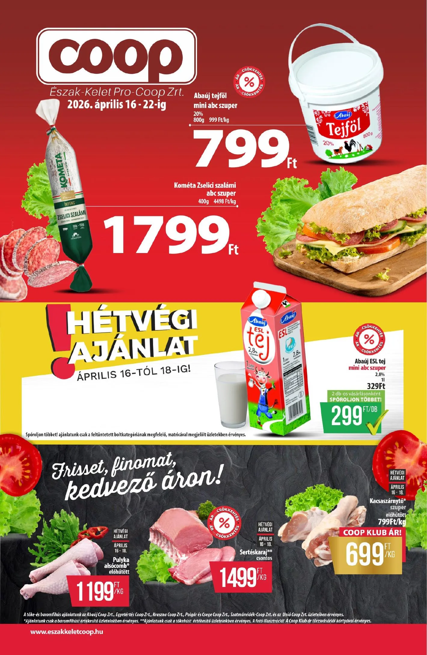 Coop akciós újság Észak-Kelet 04.16–04.22