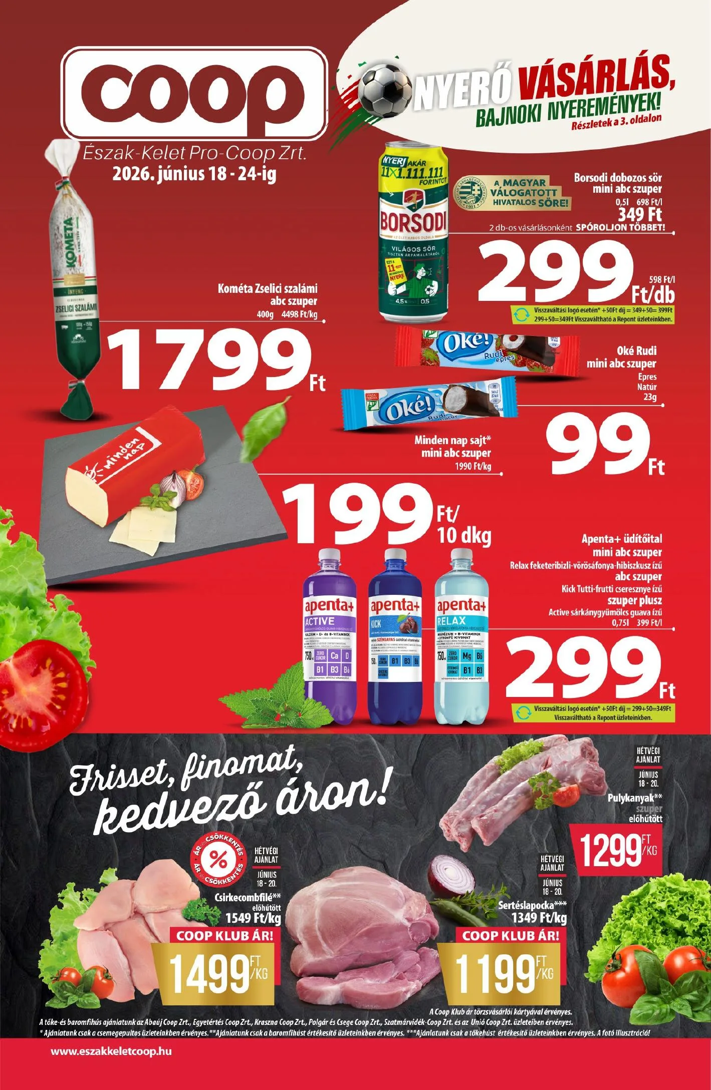 Coop akciós újság Észak-Kelet 06.18–06.24