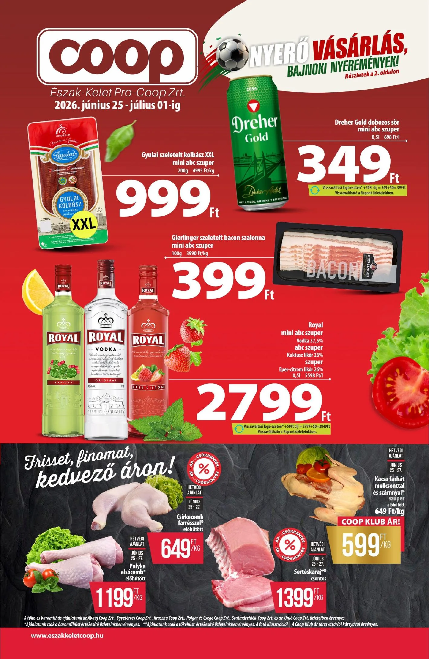 Coop akciós újság Észak-Kelet 06.25–07.01