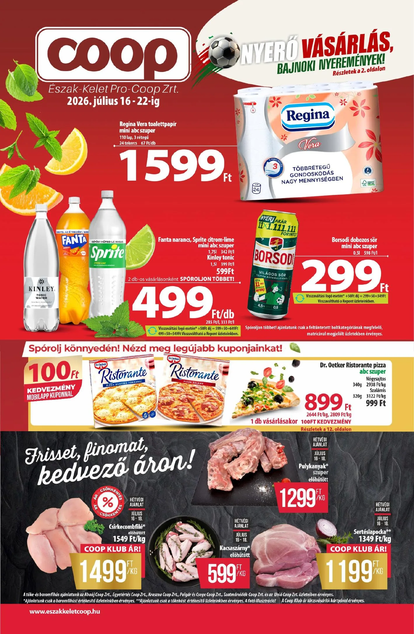 Coop akciós újság Észak-Kelet 07.16–07.22