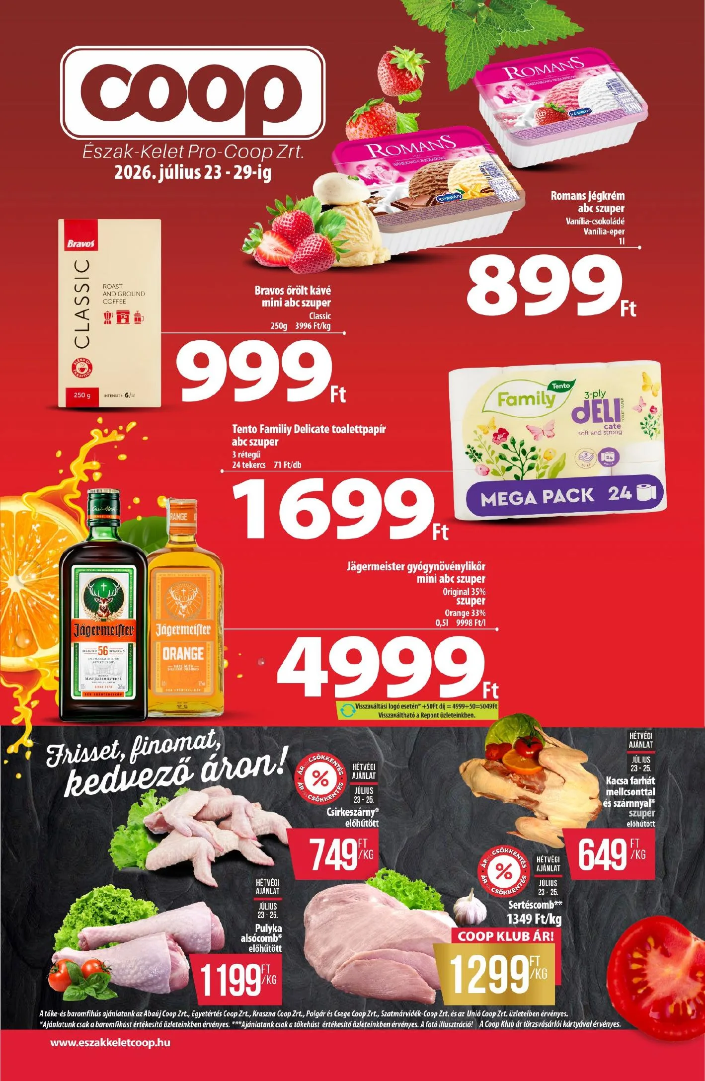 Coop akciós újság Észak-Kelet 07.23–07.29