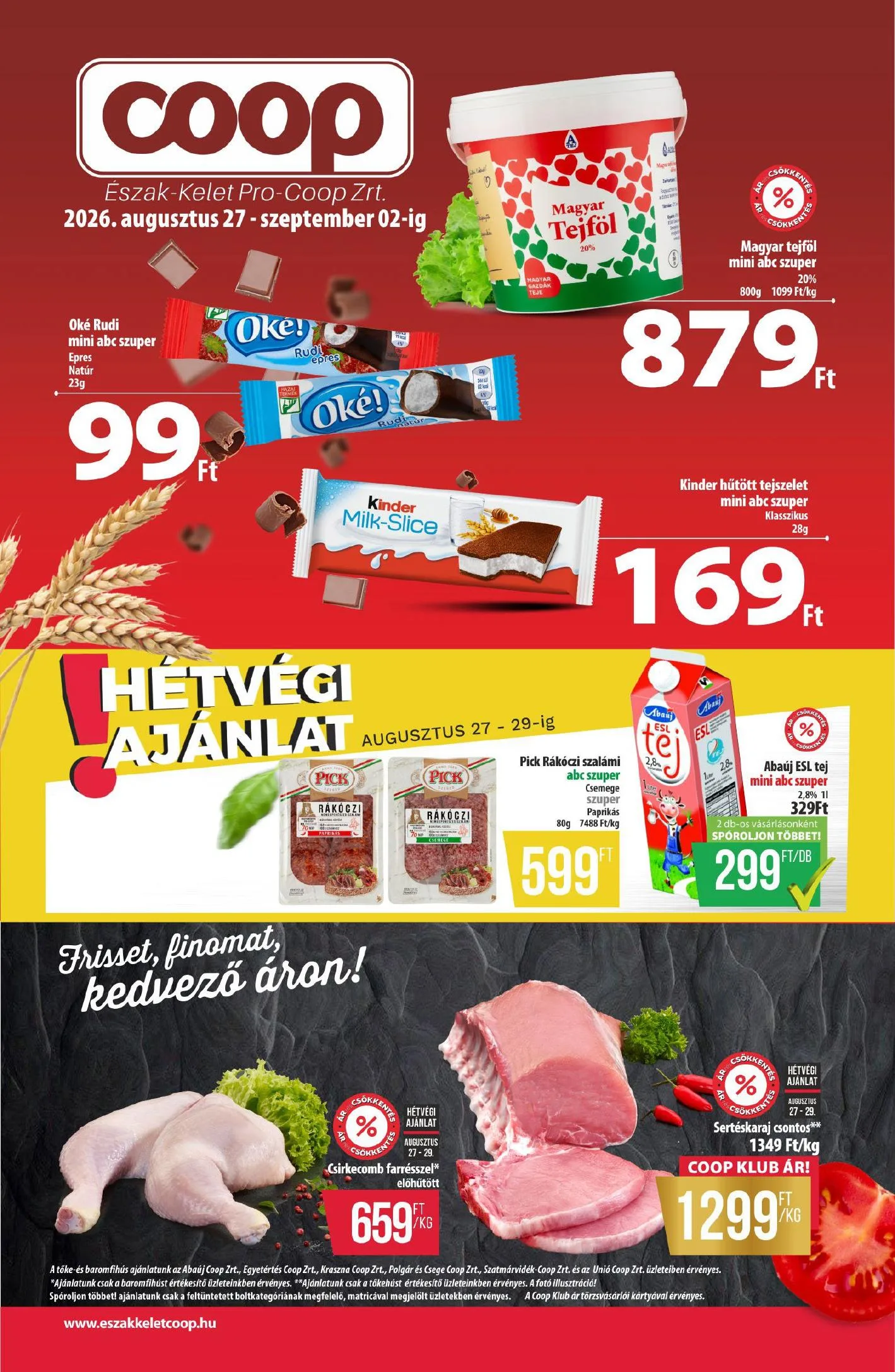 Coop akciós újság Észak-Kelet 08.27–09.02
