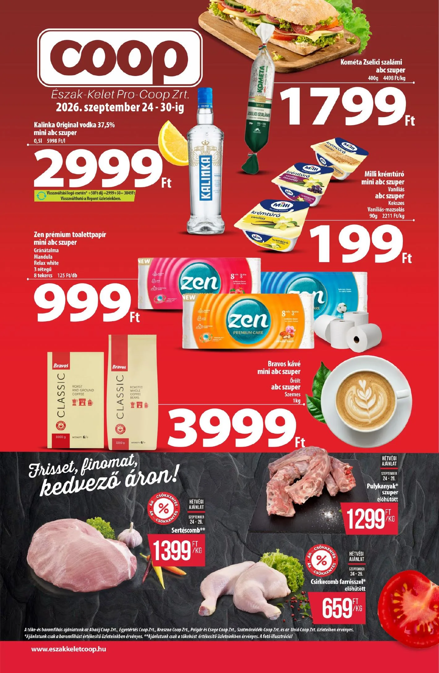 Coop akciós újság Észak-Kelet 09.24–09.30