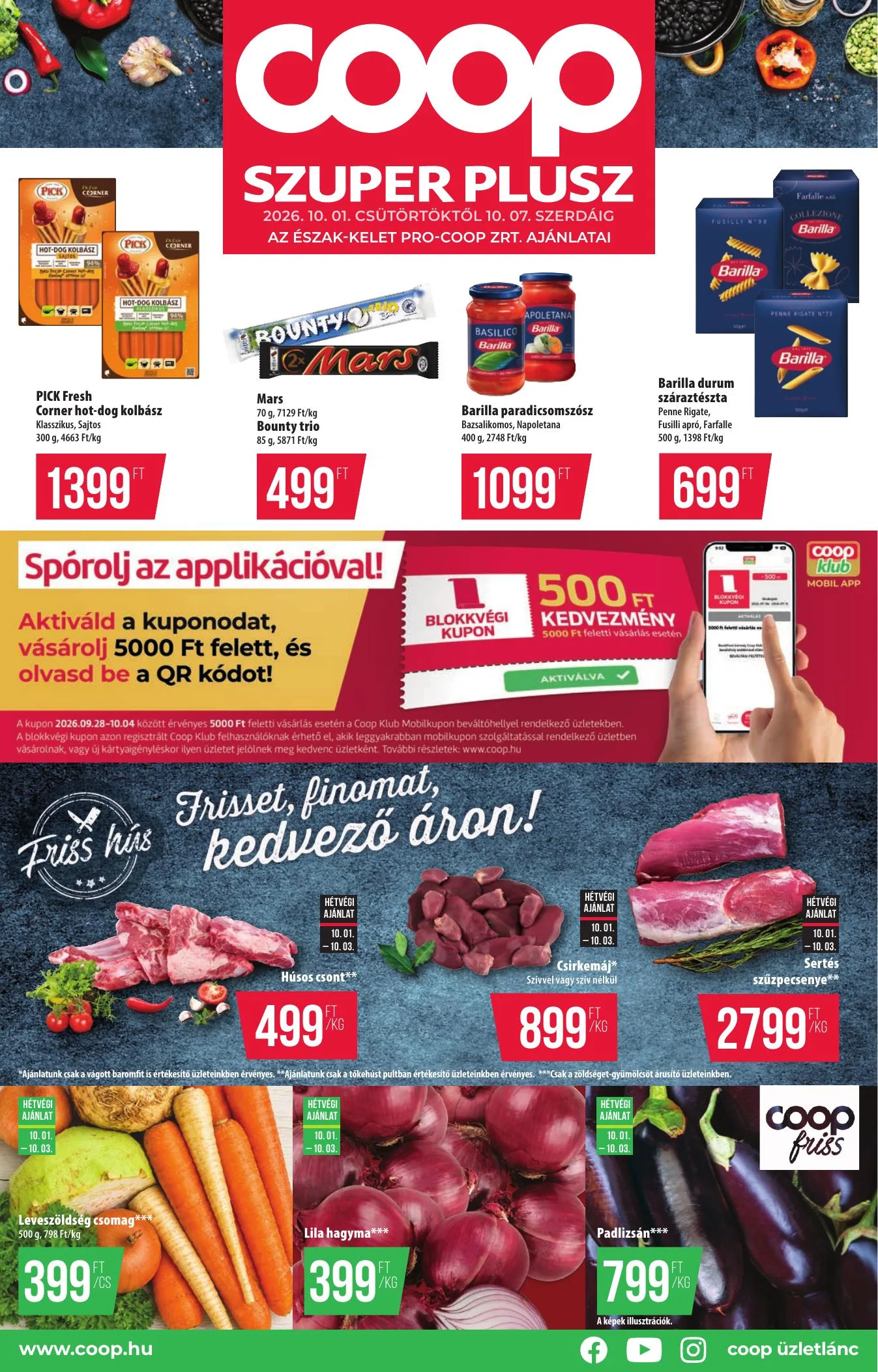 Coop akciós újság Észak-Kelet 10.01–10.07