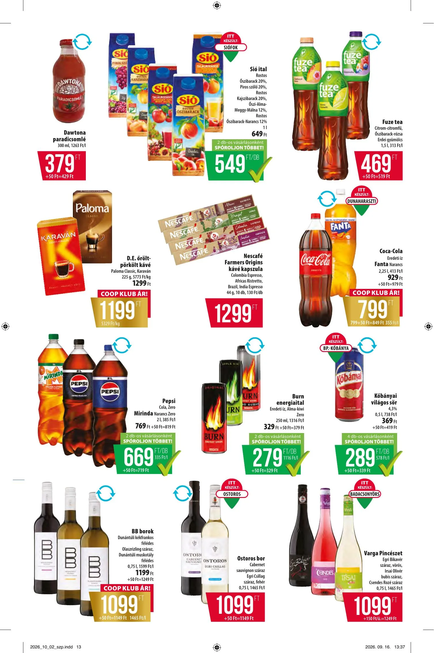 Coop akciós újság Észak-Kelet 10.08–10.14 – 13. oldal
