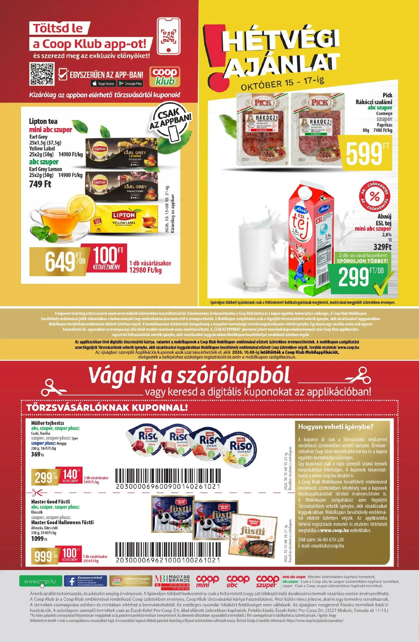 Coop akciós újság Észak-Kelet 10.15–10.21 – 12. oldal