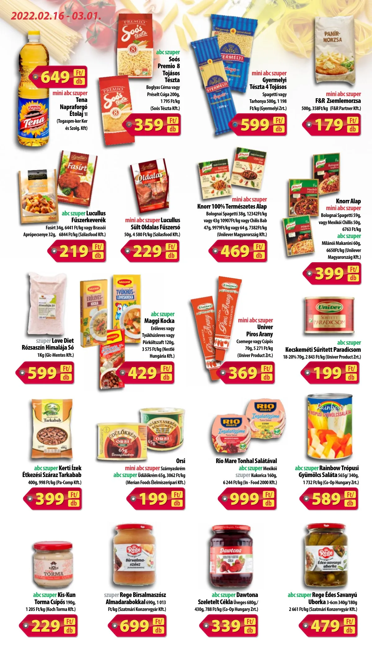 Coop akciós újság Hétforrás 02.16–03.01 – 8. oldal