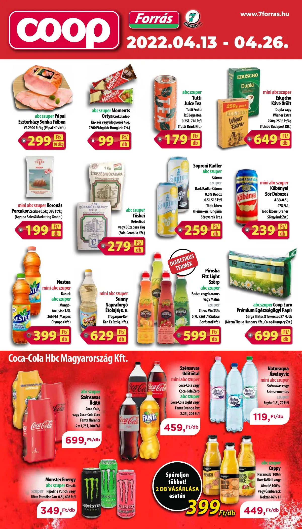 Coop akciós újság Hétforrás 04.13–04.26