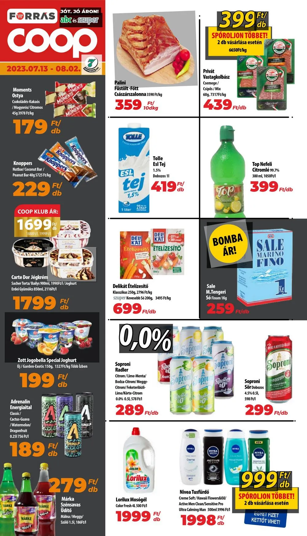 Coop akciós újság Hétforrás 07.13–08.02