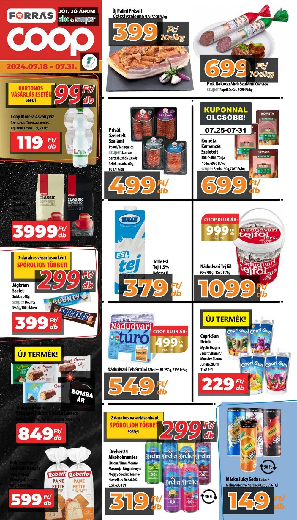 Coop akciós újság Hétforrás 07.18–07.31
