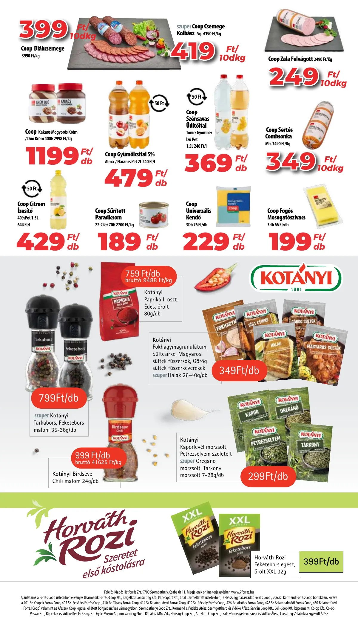 Coop akciós újság Hétforrás 10.17–10.22 – 11. oldal
