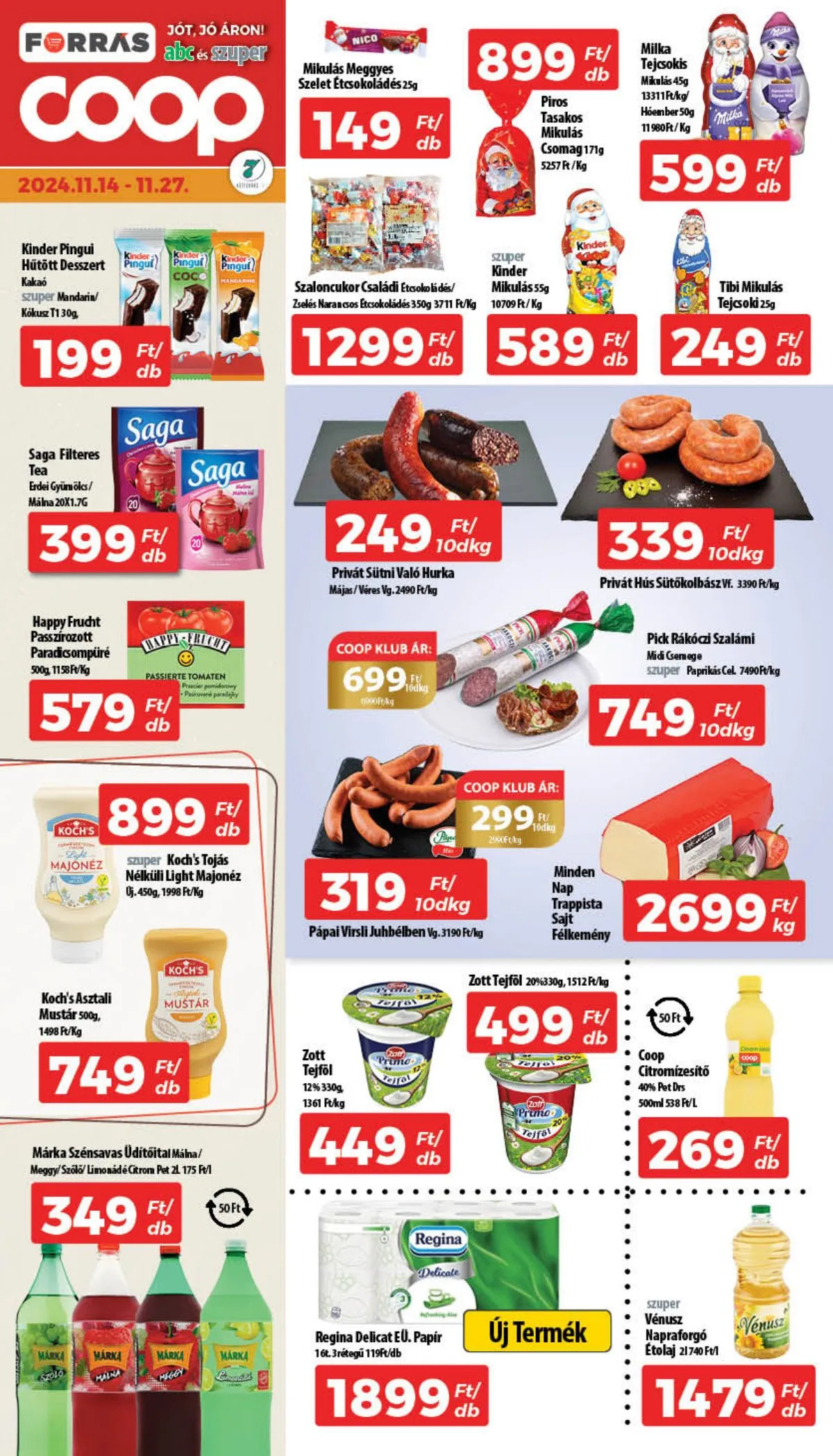 Coop akciós újság Hétforrás 11.14–11.27