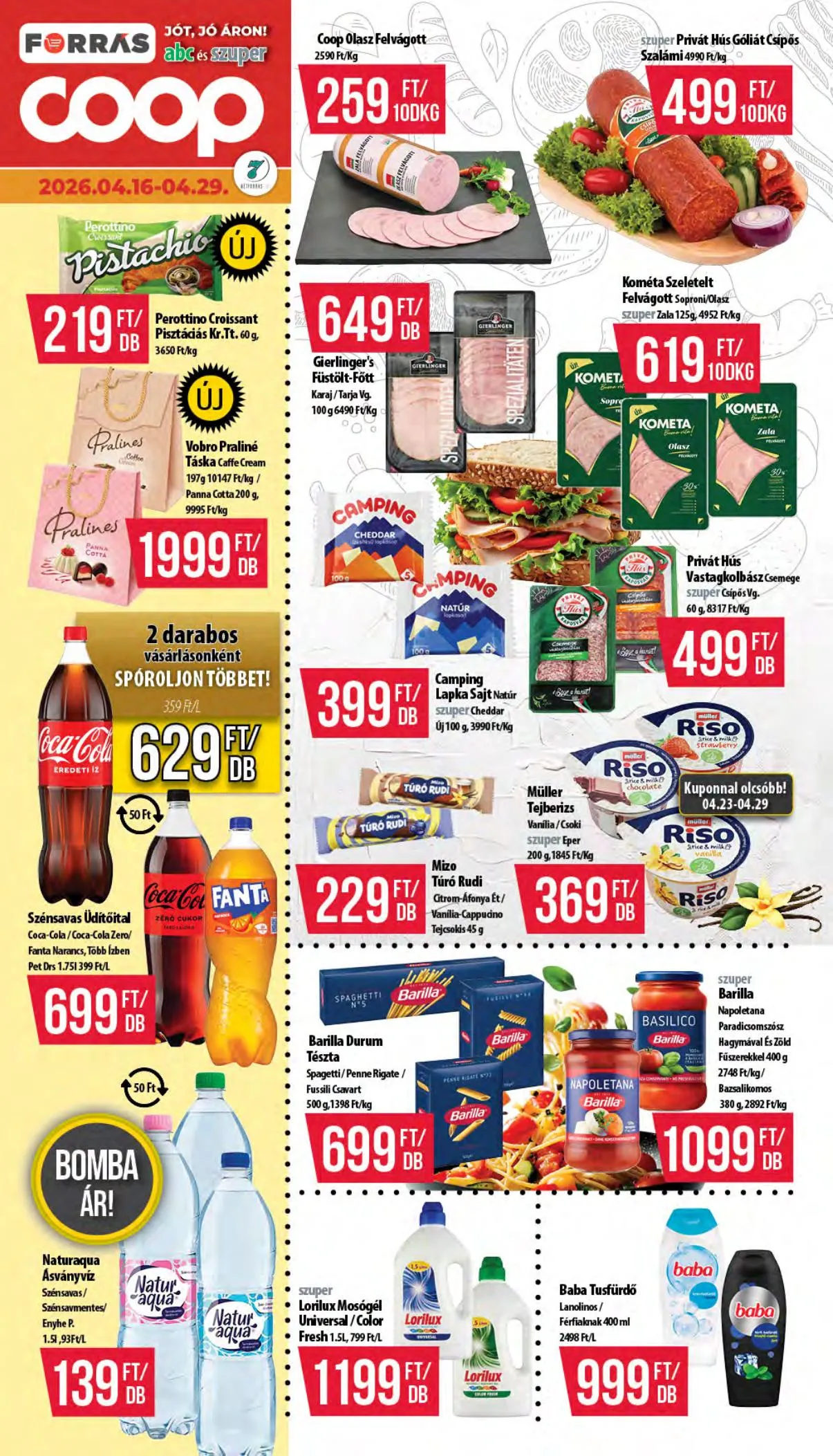 Coop akciós újság Hétforrás 04.16–04.29