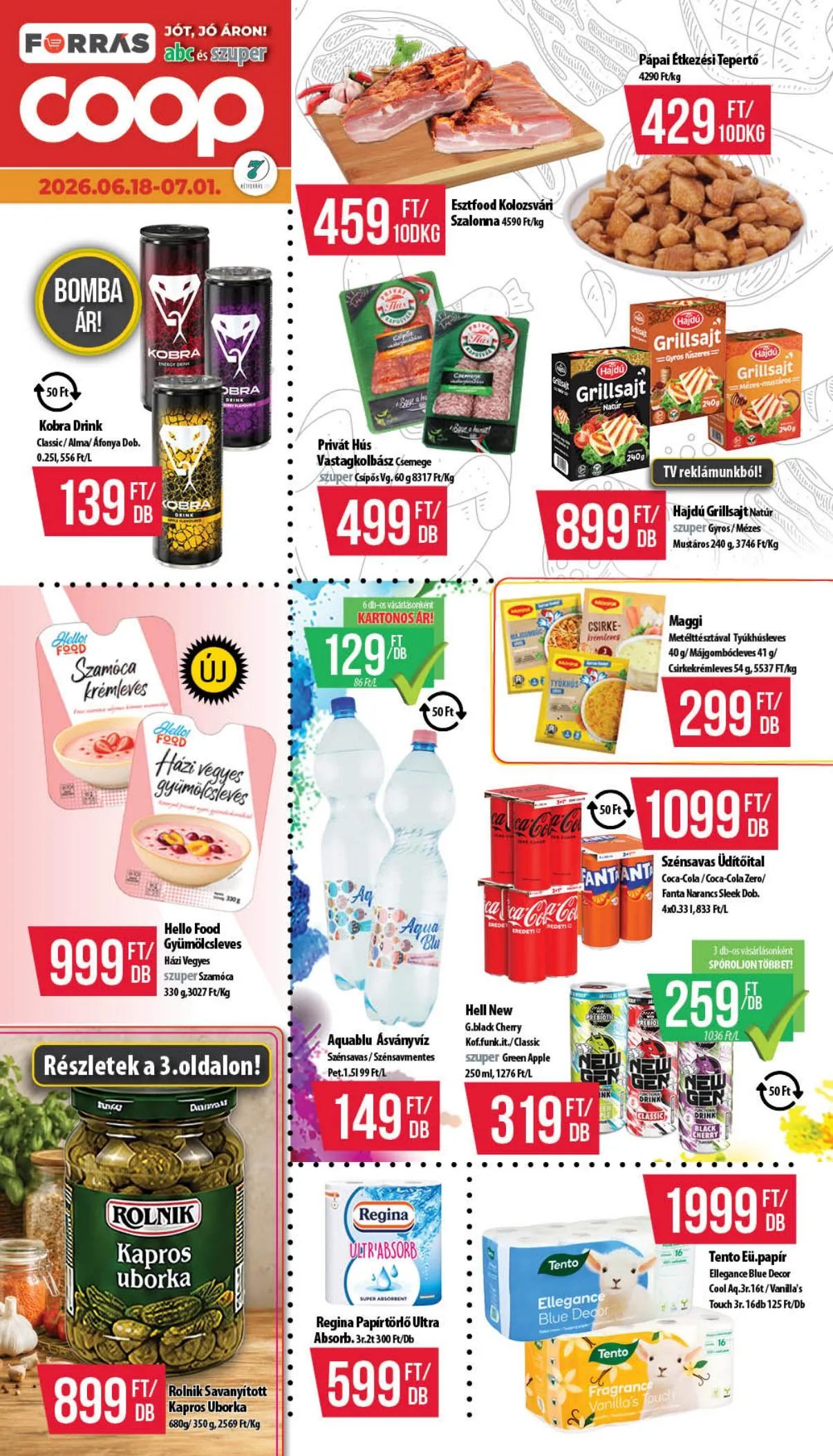 Coop akciós újság Hétforrás 06.18–07.01