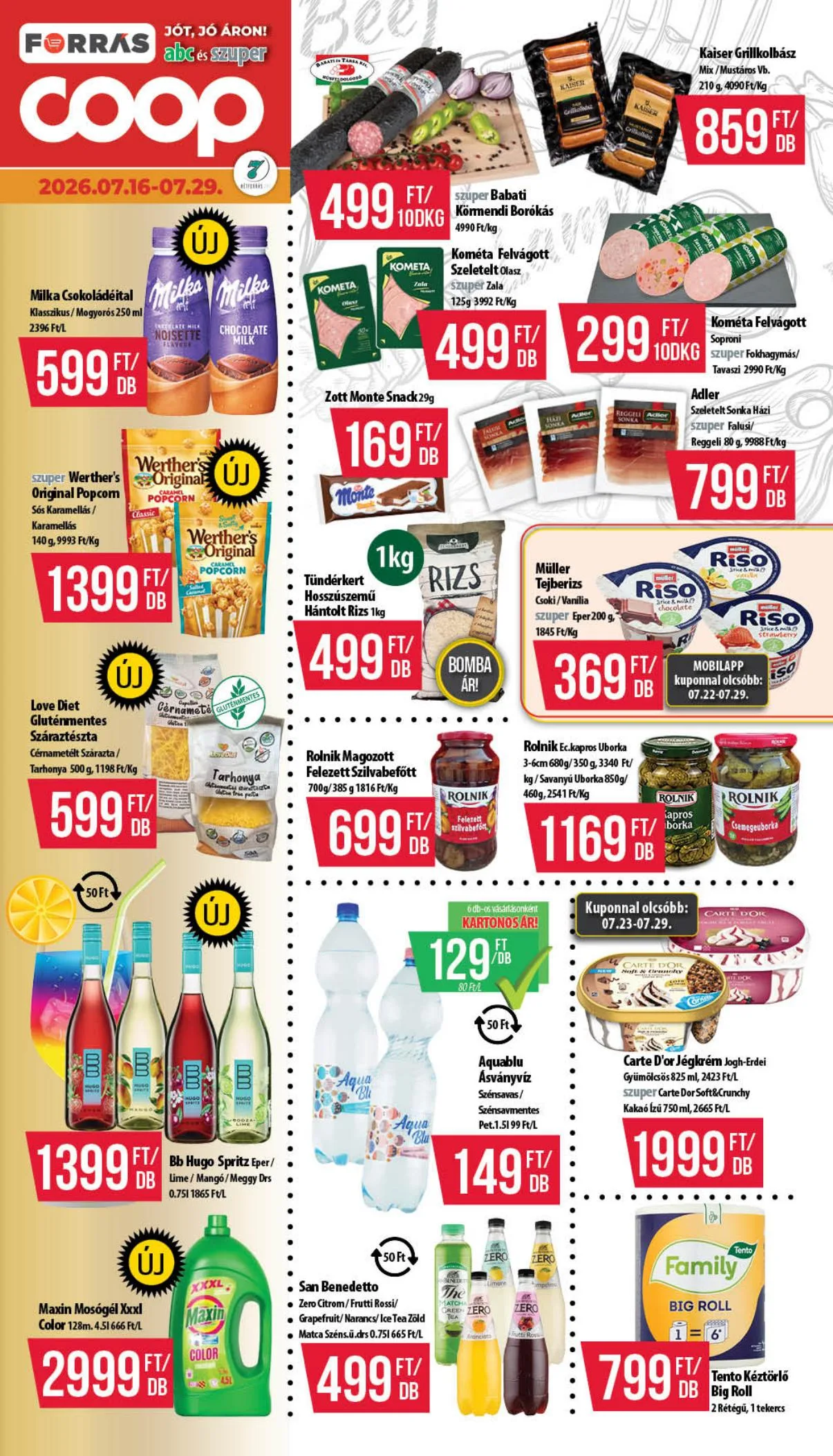 Coop akciós újság Hétforrás 07.16–07.22
